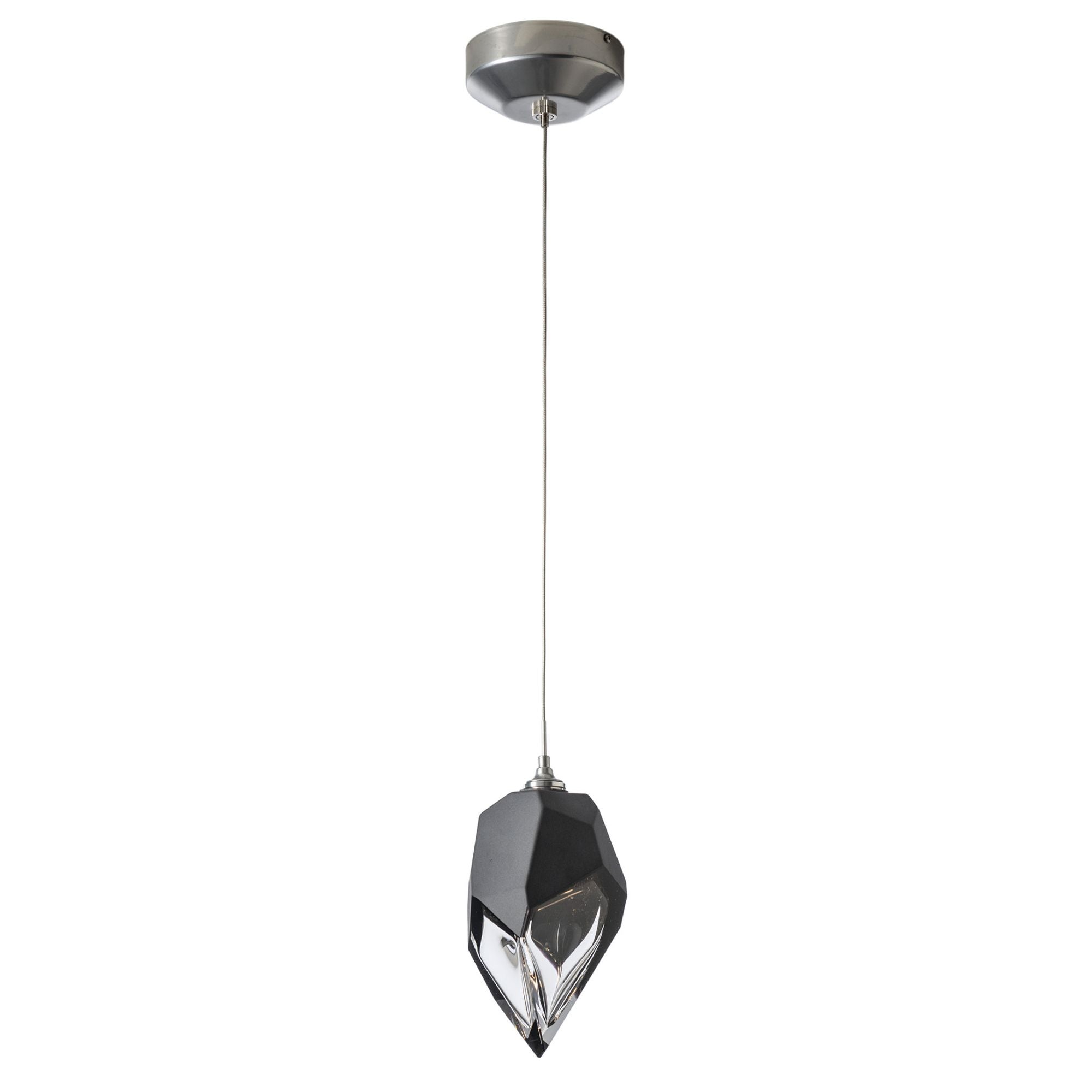Chrysalis 1-Light Large Pendant 1-Light Black Crystal (BP) in Sterling