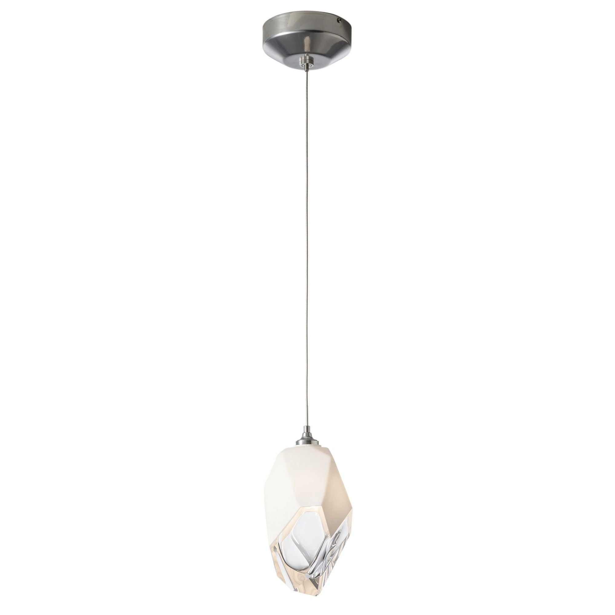 Chrysalis 1-Light Large Pendant 1-Light White Crystal (WP) in Sterling