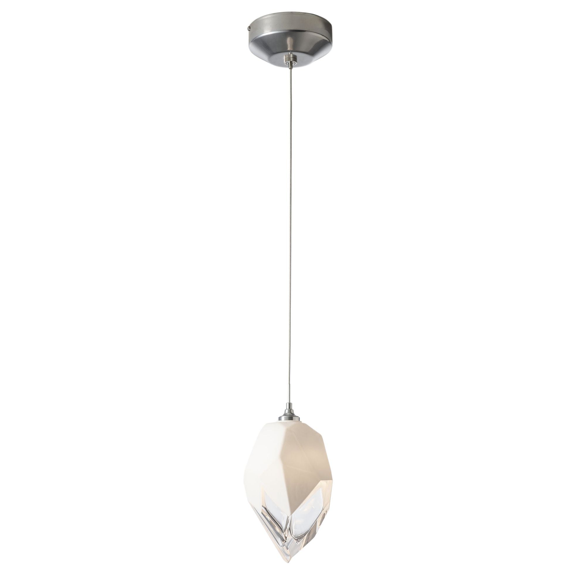 Chrysalis 1-Light Large Pendant 1-Light White Crystal (WP) in Sterling