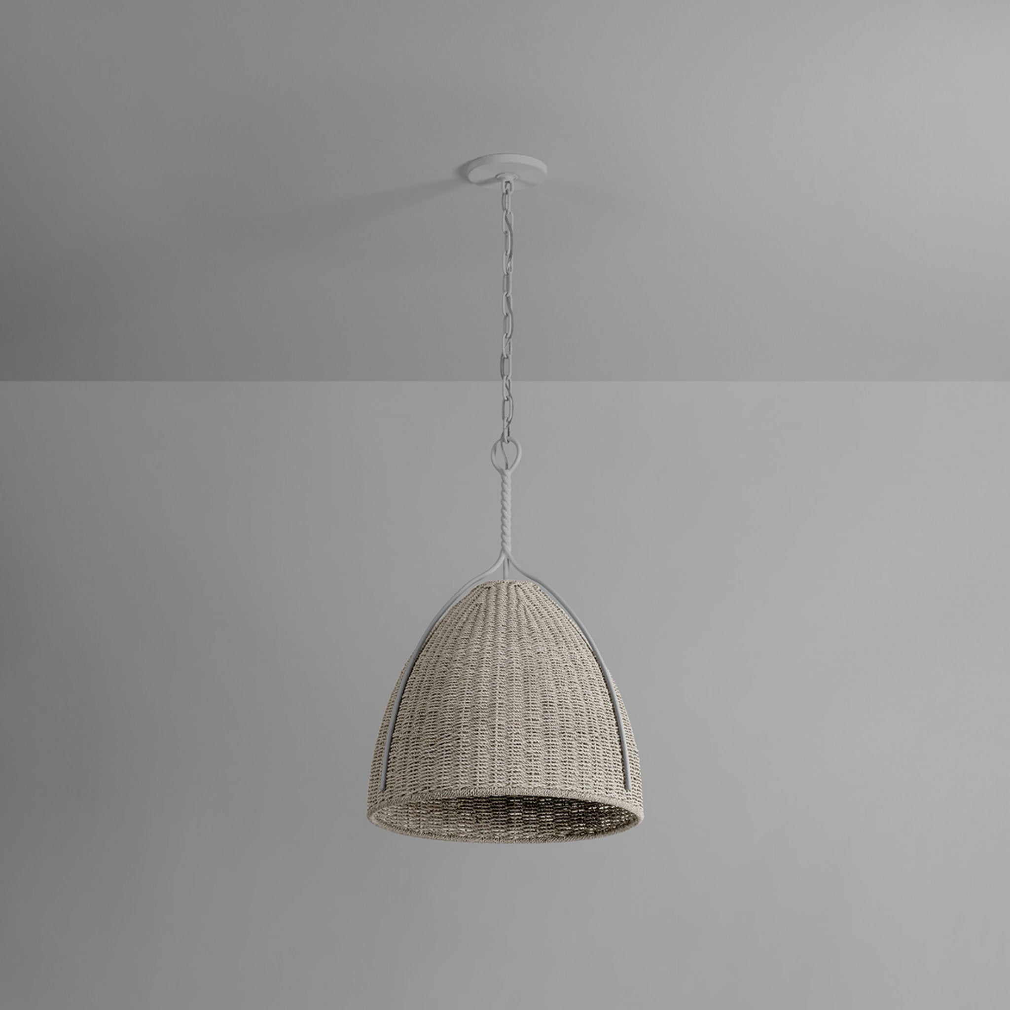 Woodlawn 1-Light Pendant in White Plaster 19W x 26.5H