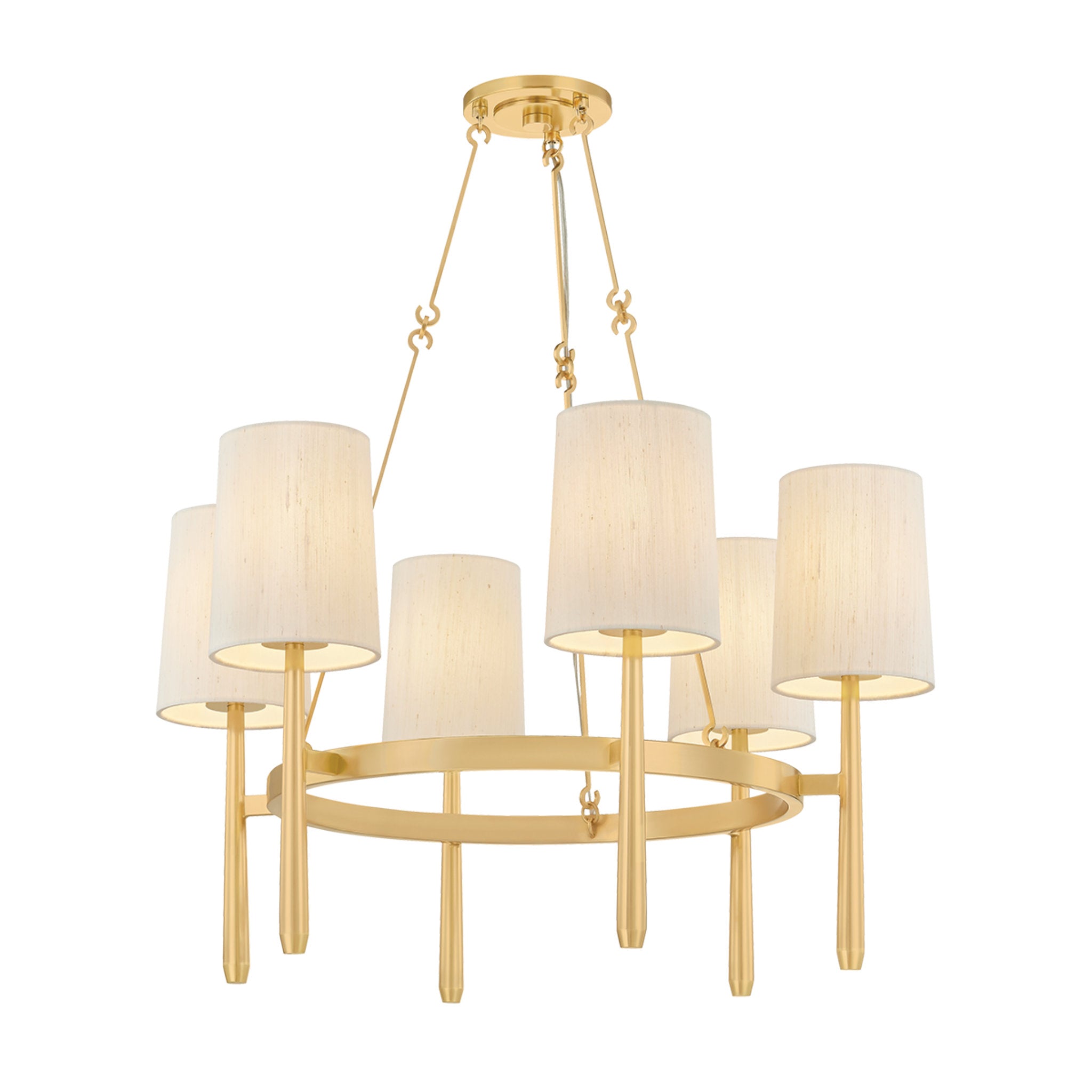 Bridgeton 6-Light Chandelier in Aged Brass 30W x 18.25H
