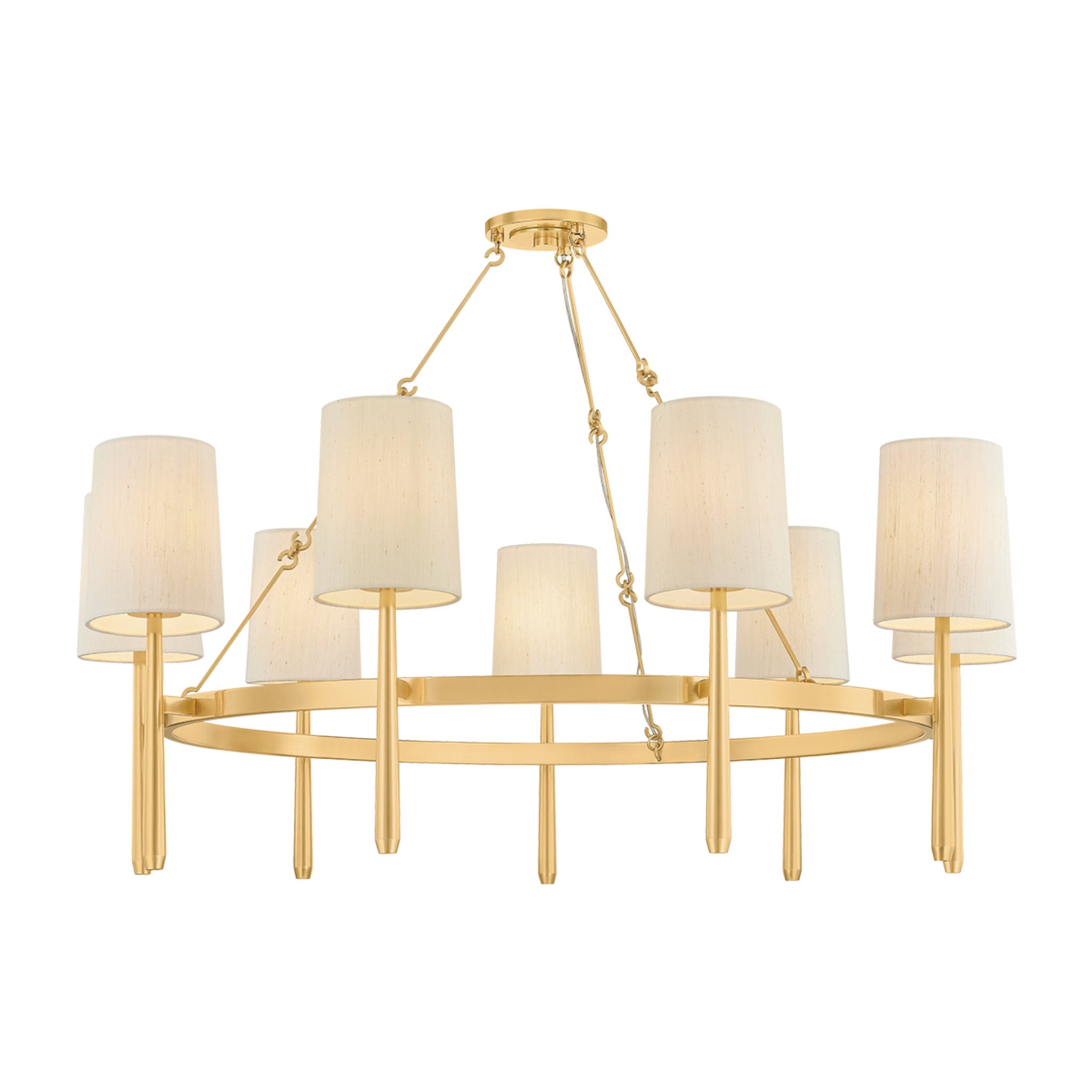 Bridgeton 9-Light Chandelier in Aged Brass 46W x 18.25H