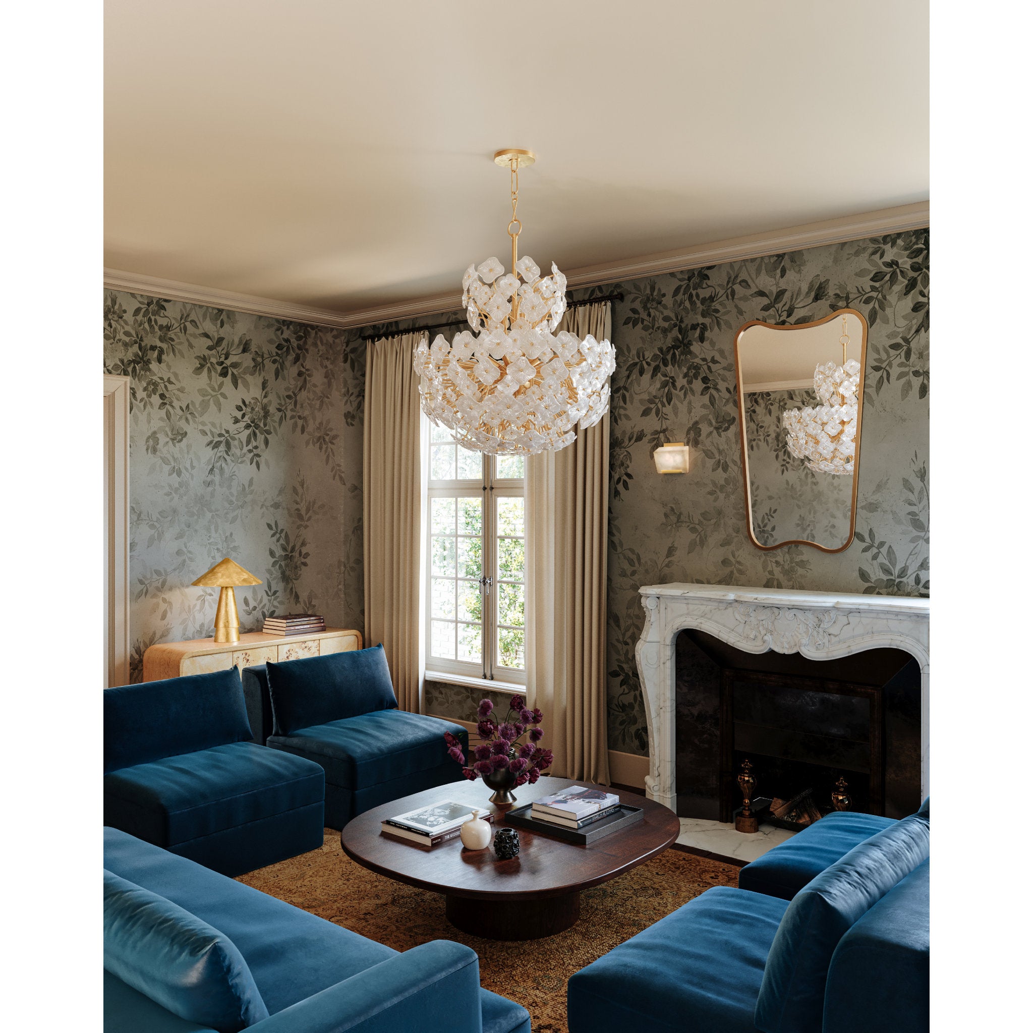 Foxton 1-Light Table Lamp in Vintage Gold Leaf 18W x 22H