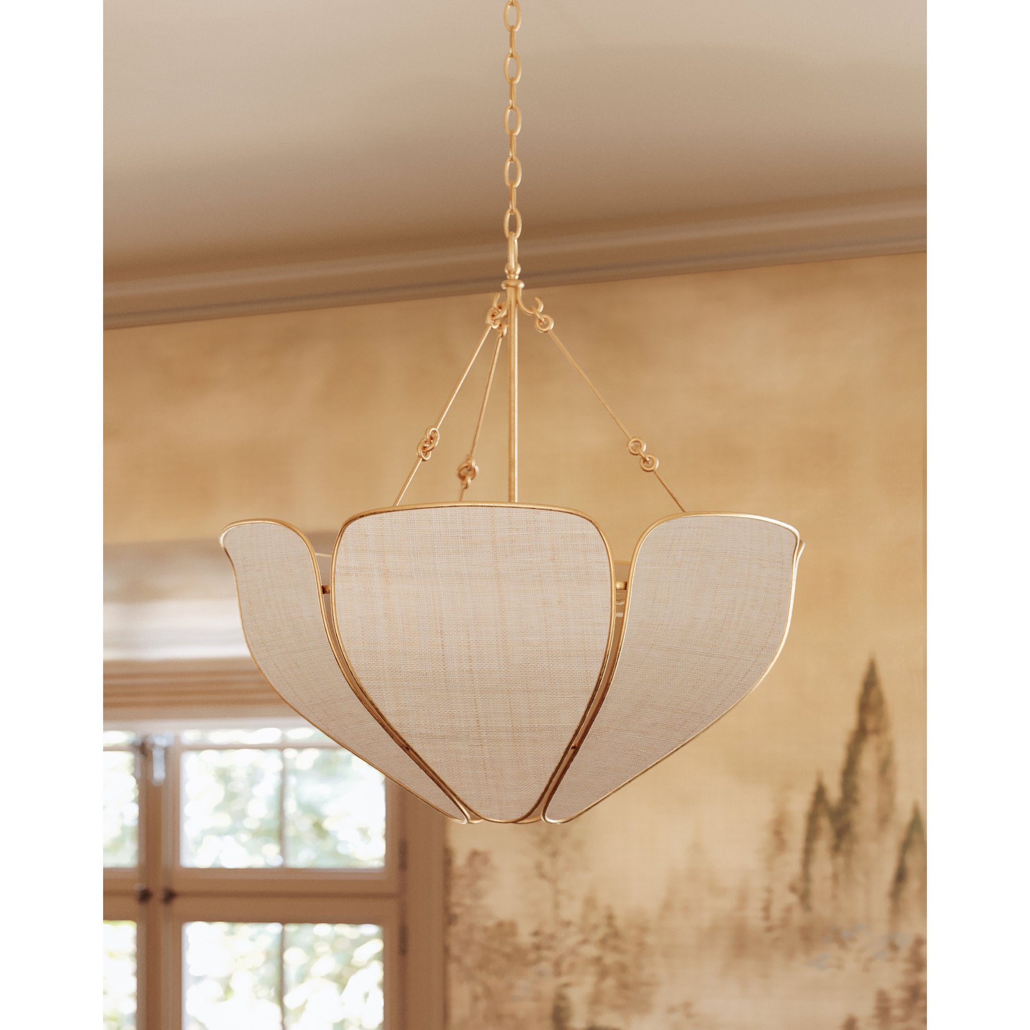 Bayville 6-Light Pendant in Vintage Gold Leaf 31.75W x 32.75H