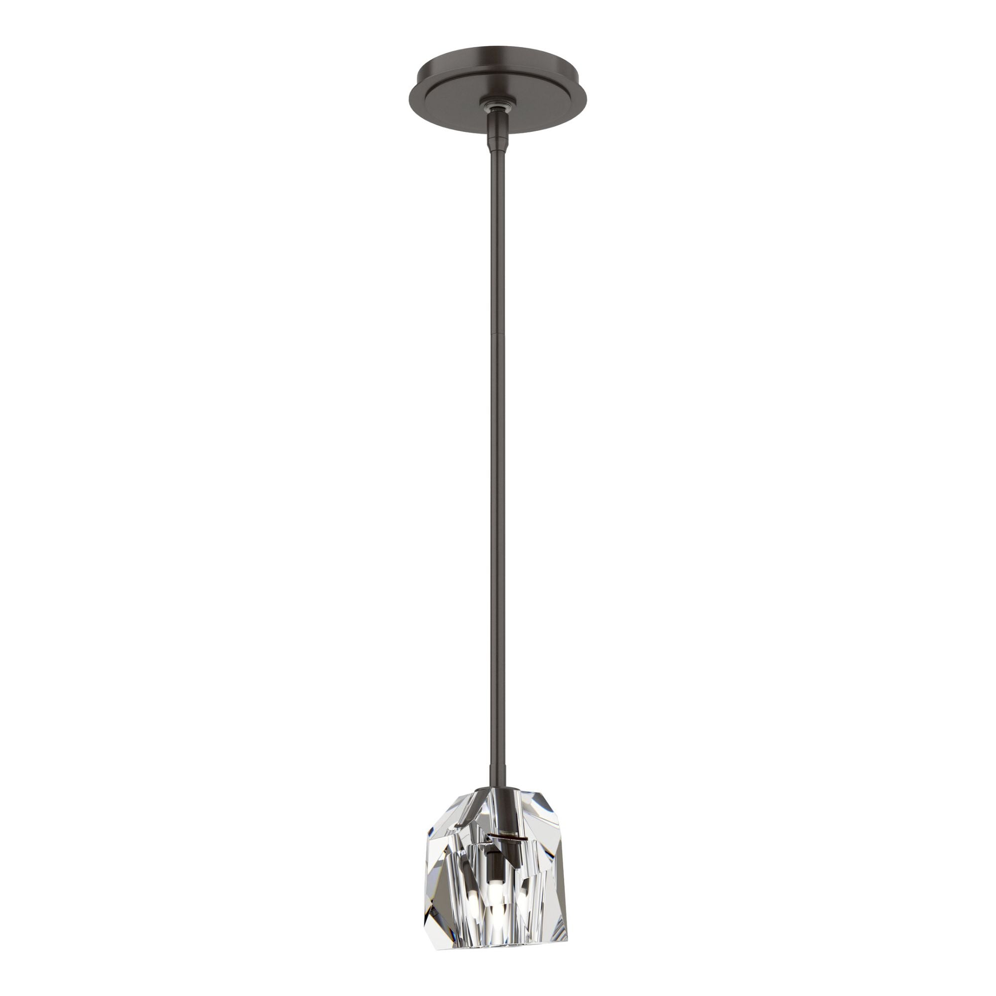 Gatsby 1-Light Mini Pendant 1-Light Crystal in Oil Rubbed Bronze