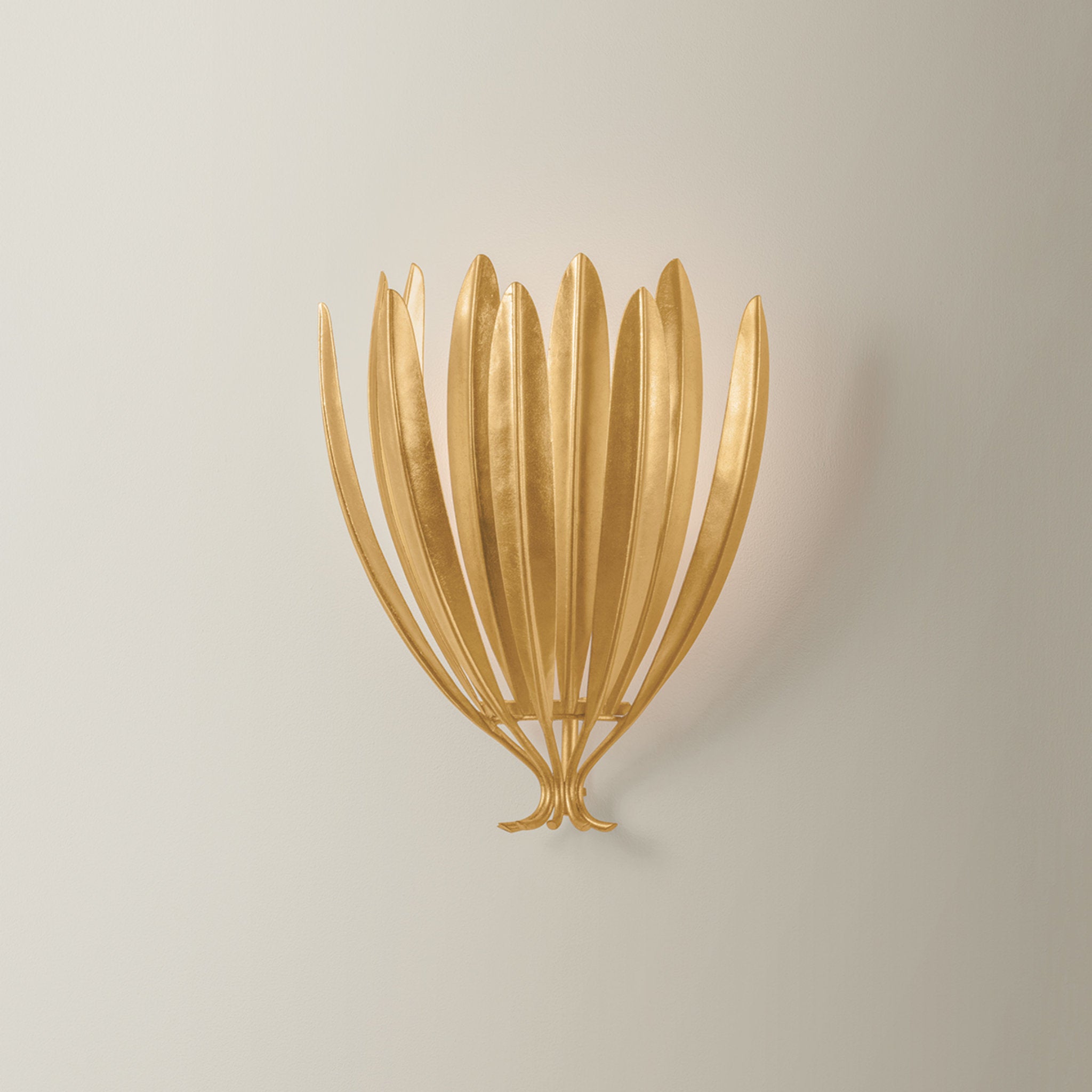 Whitfield 1-Light Wall Sconce in Vintage Gold Leaf 11.75W x 13H