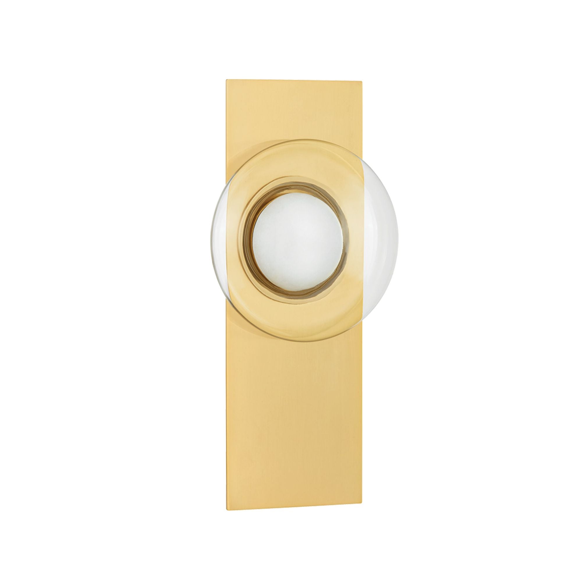 Pound Ridge 1-Light Wall Sconce in Aged Brass 7.5W x 15.75H