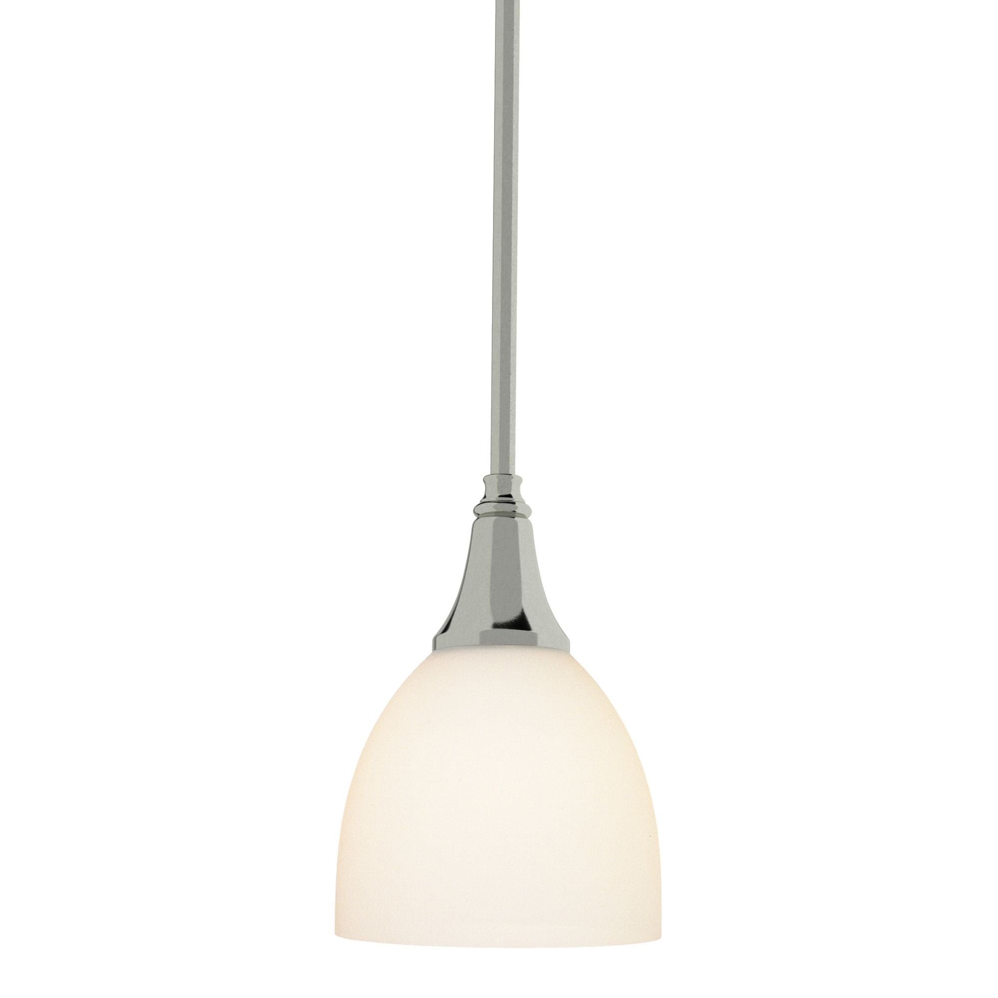 Trumpet Opal Glass Mini Pendant 1-Light Opal Glass (GG) in Sterling