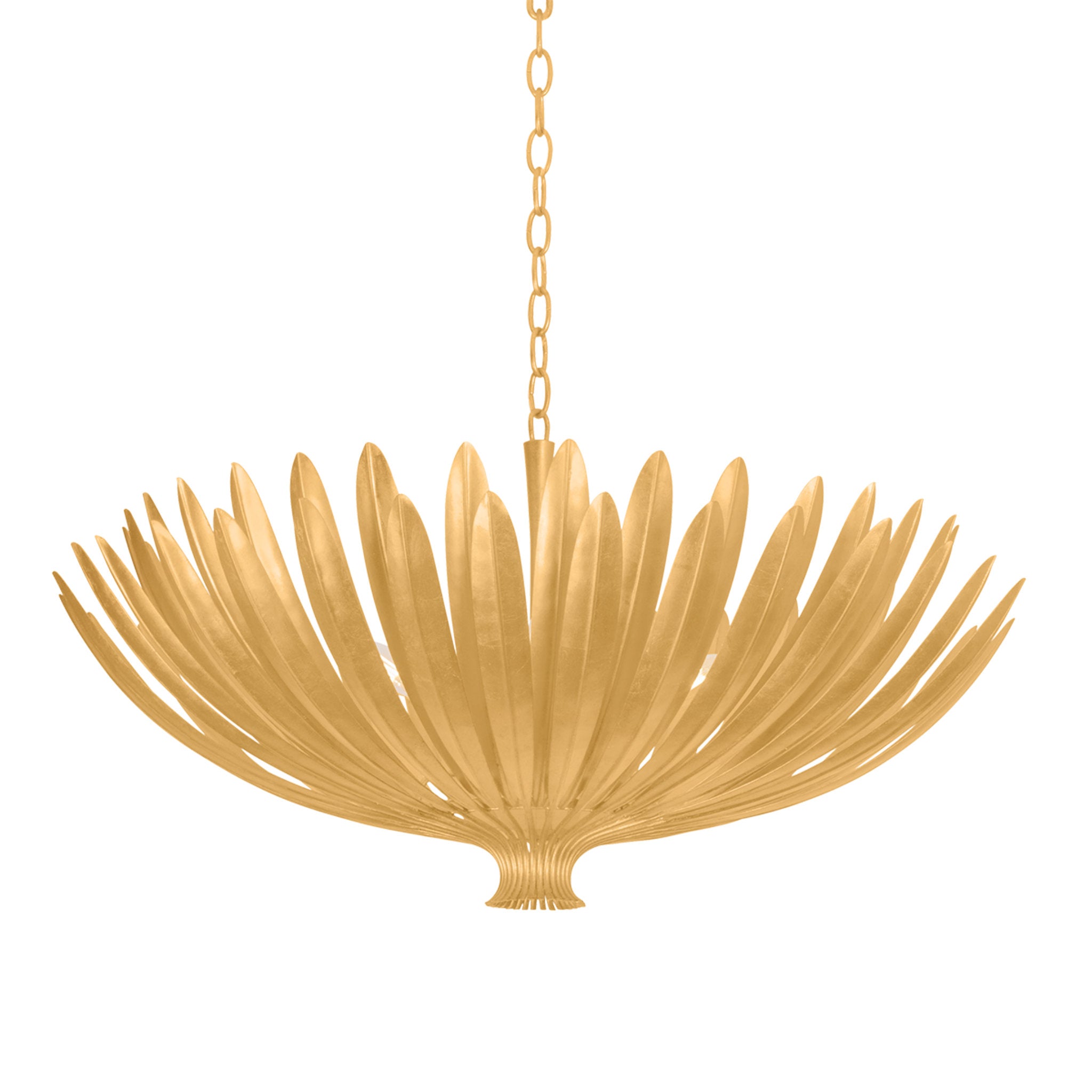 Whitfield 8-Light Chandelier in Vintage Gold Leaf 35.5W x 18.25H