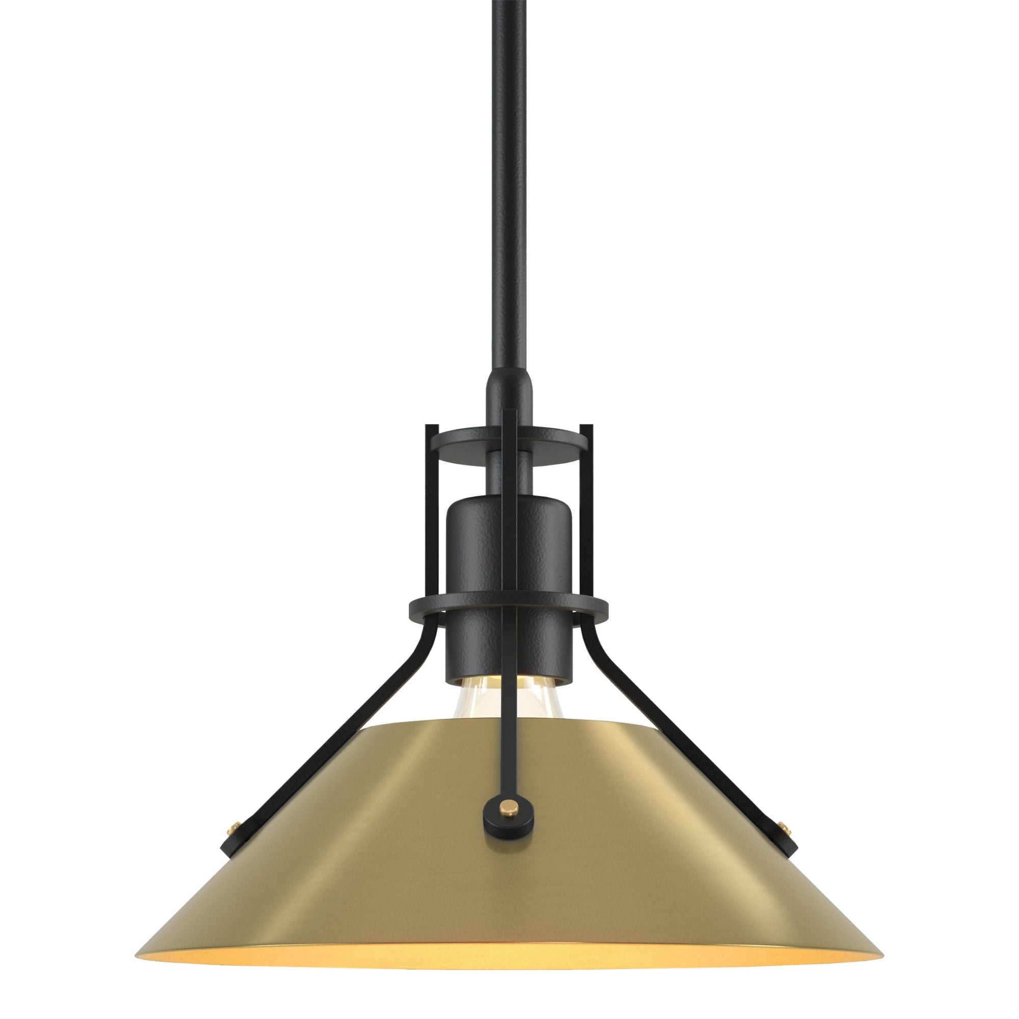 Henry Mini Pendant 1-Light Modern Brass Accent in Black
