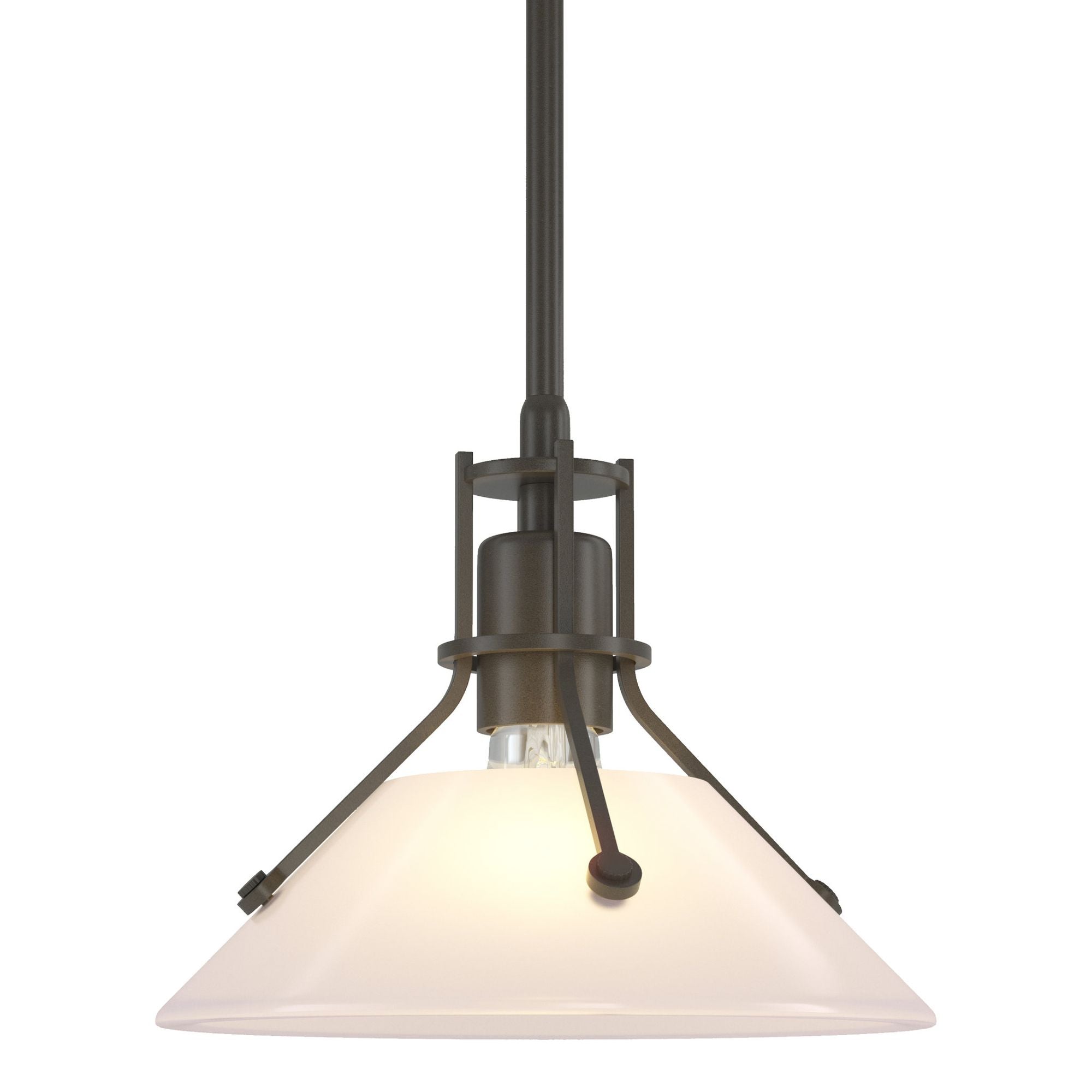 Henry Frosted Glass Mini Pendant 1-Light Frosted Glass (FD) in Dark Smoke