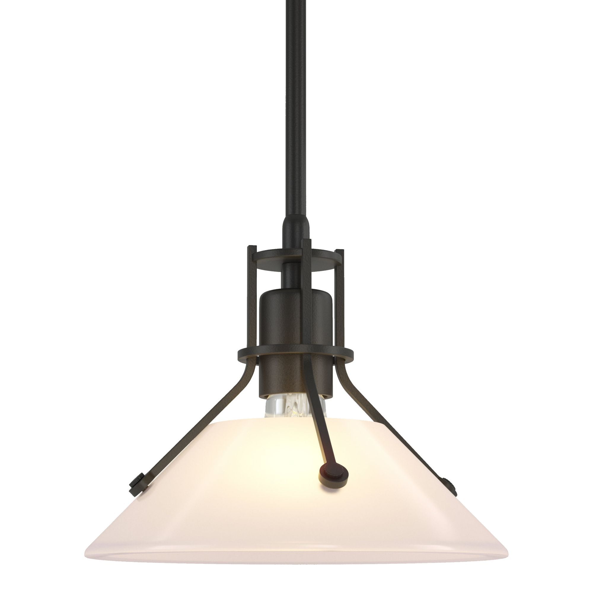 Henry Frosted Glass Mini Pendant 1-Light Frosted Glass (FD) in Black