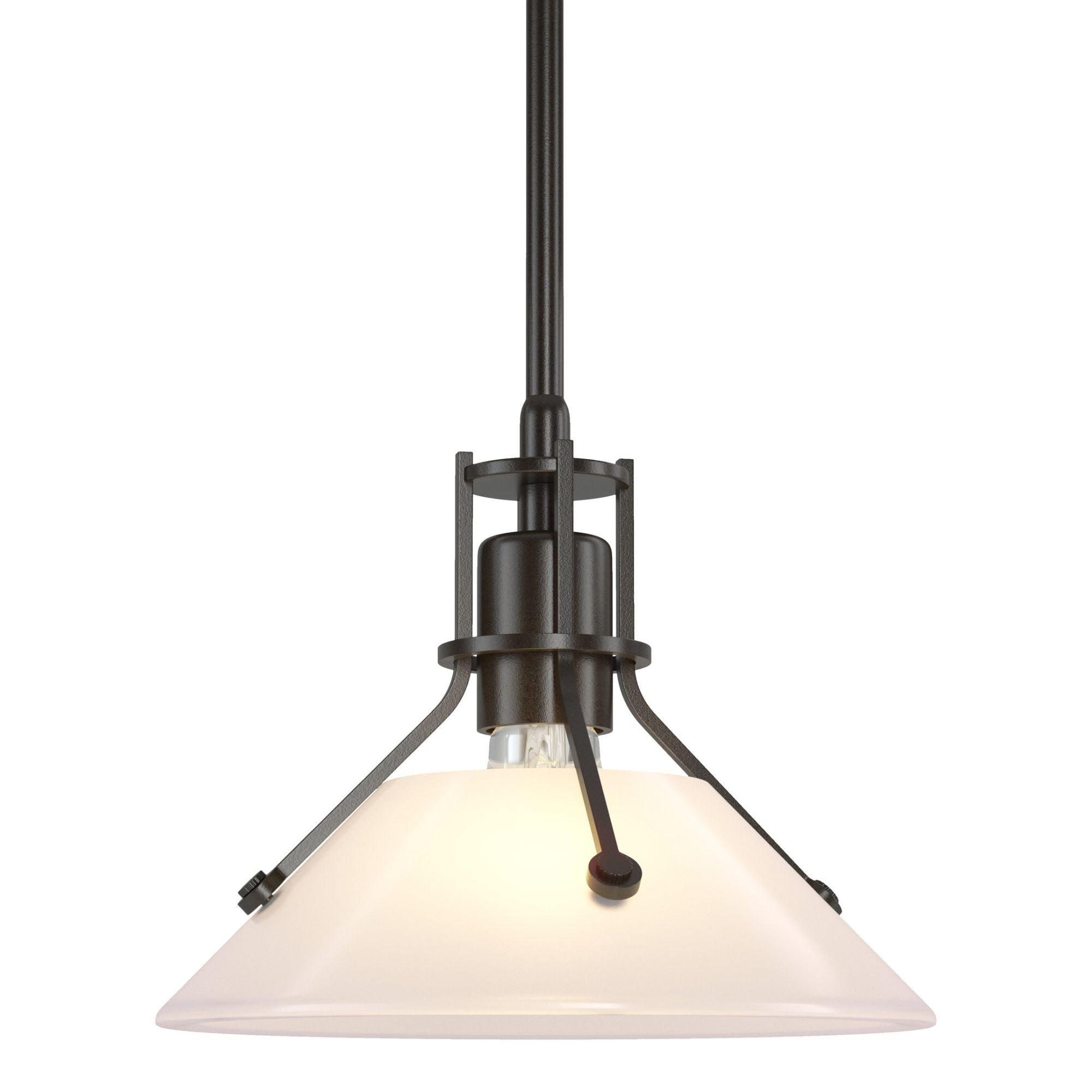 Henry Frosted Glass Mini Pendant 1-Light Frosted Glass (FD) in Oil Rubbed Bronze