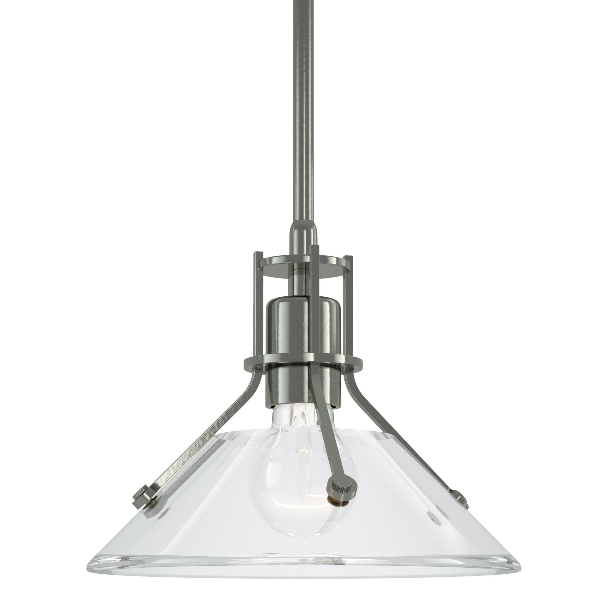 Henry Clear Glass Mini Pendant 1-Light Clear Glass (ZM) in Sterling