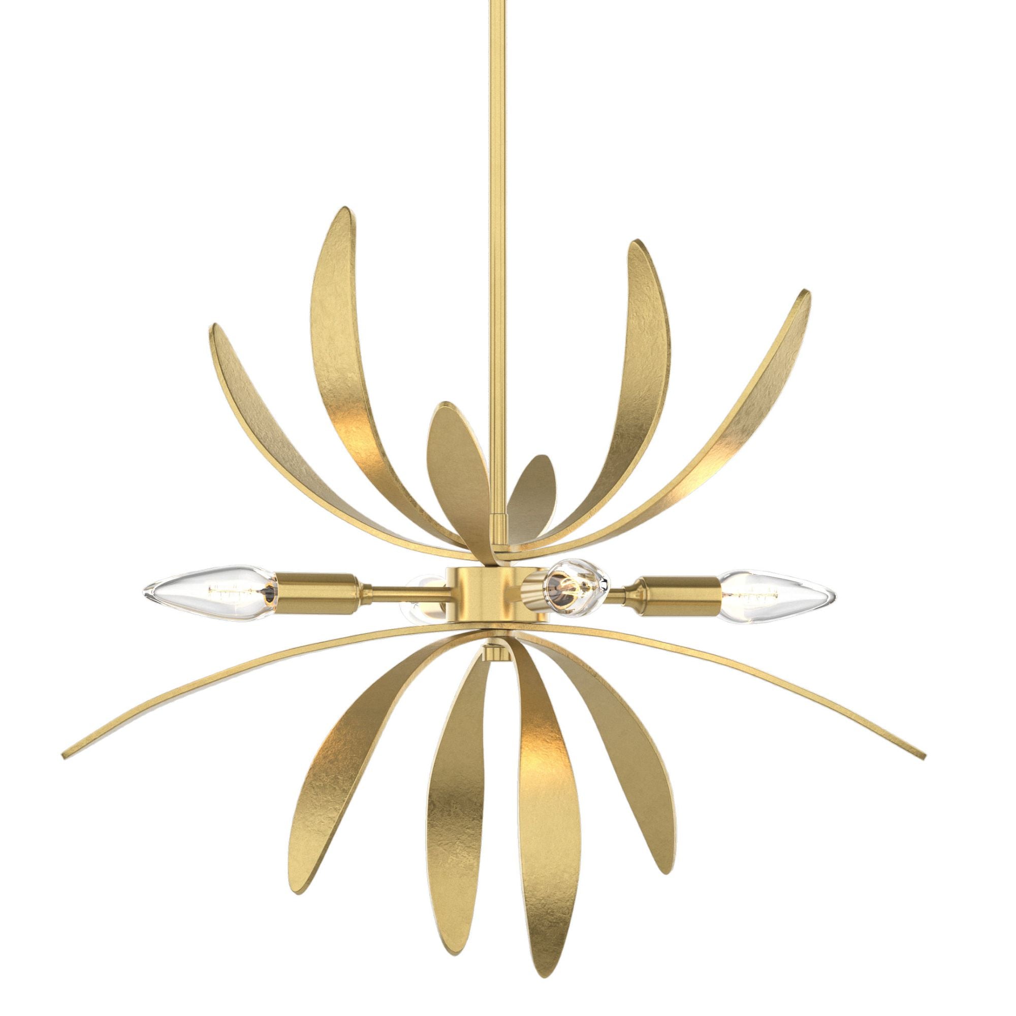 Dahlia Mini Pendant 4-Light in Modern Brass