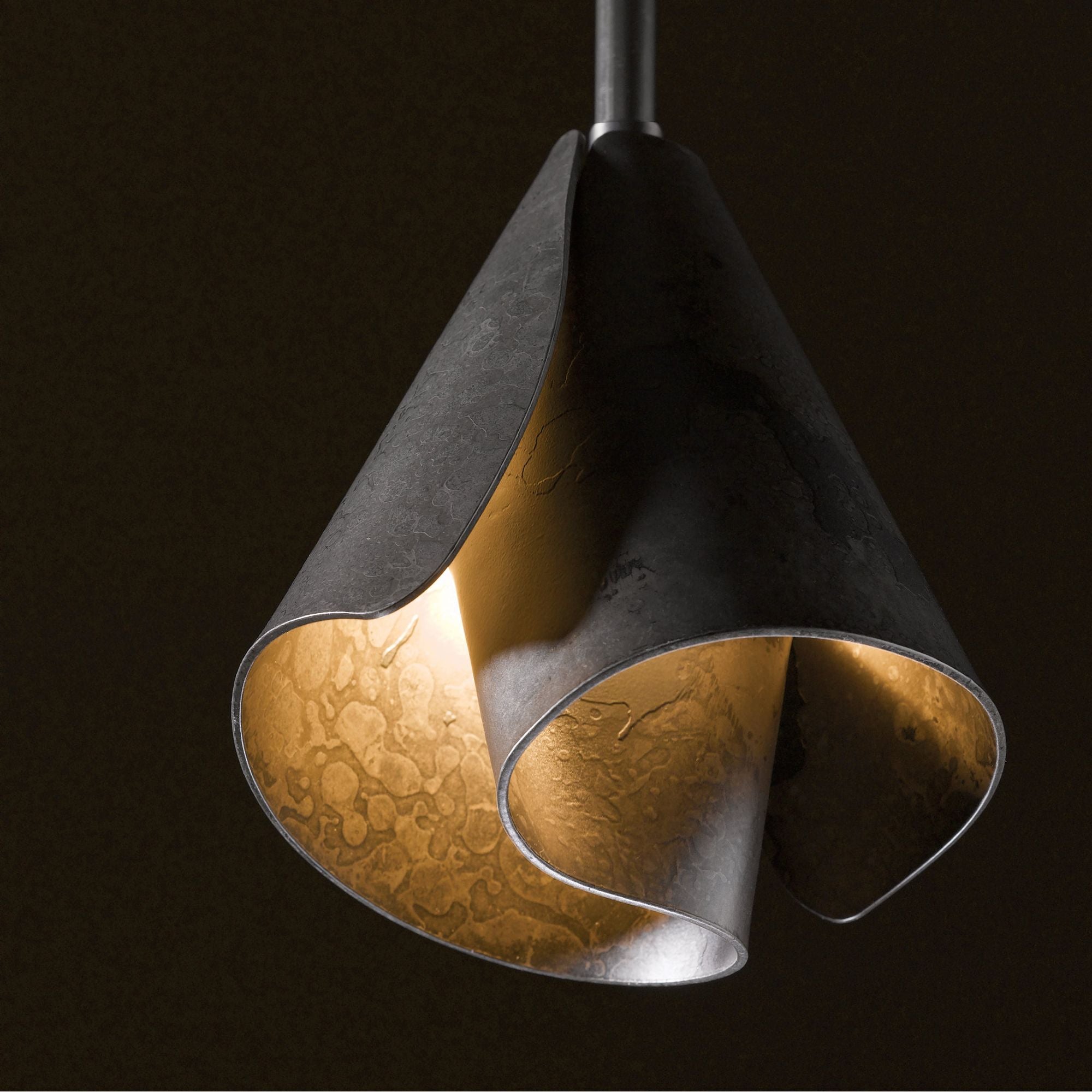 Mobius Steel Shade Mini Pendant 1-Light in Dark Smoke