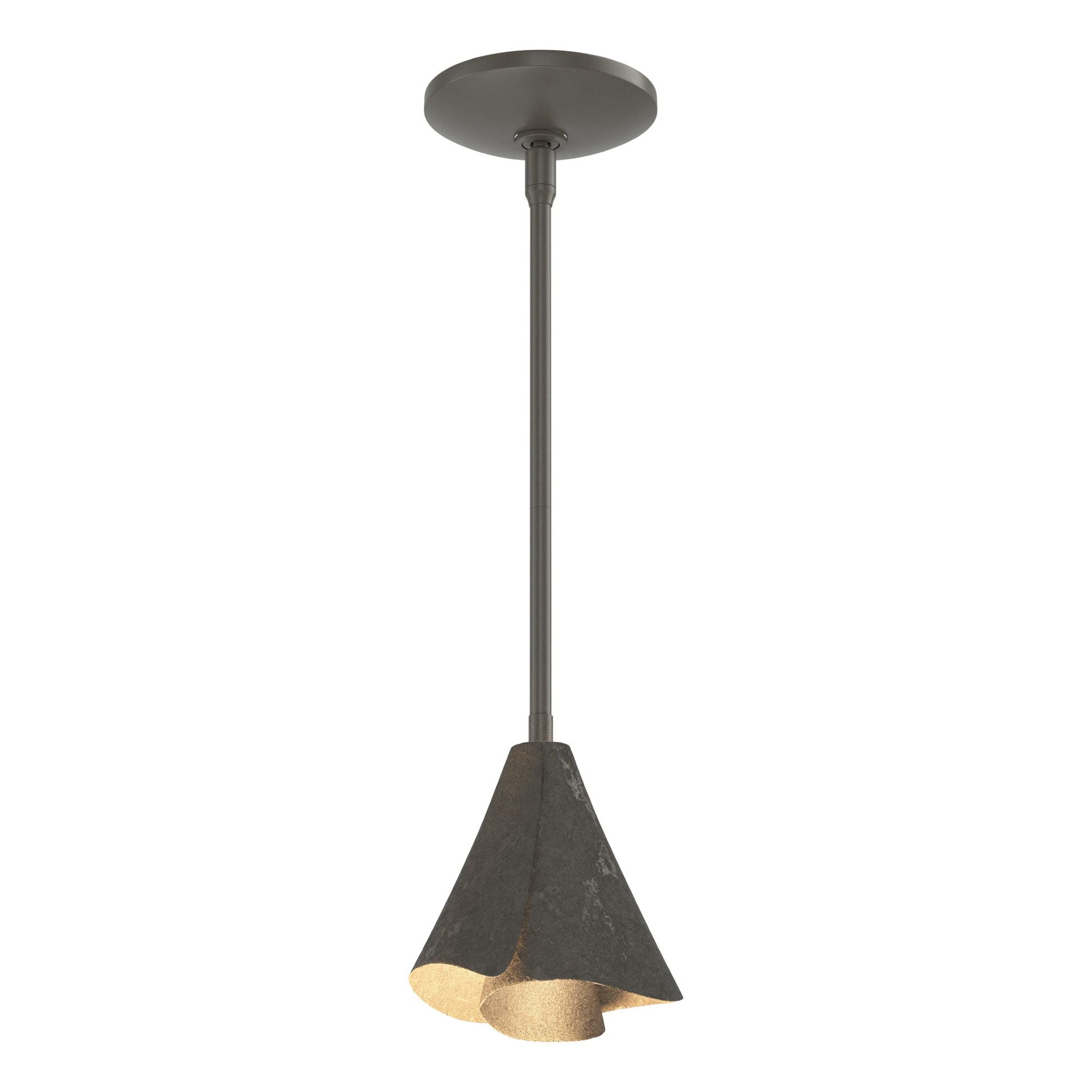 Mobius Steel Shade Mini Pendant 1-Light in Dark Smoke