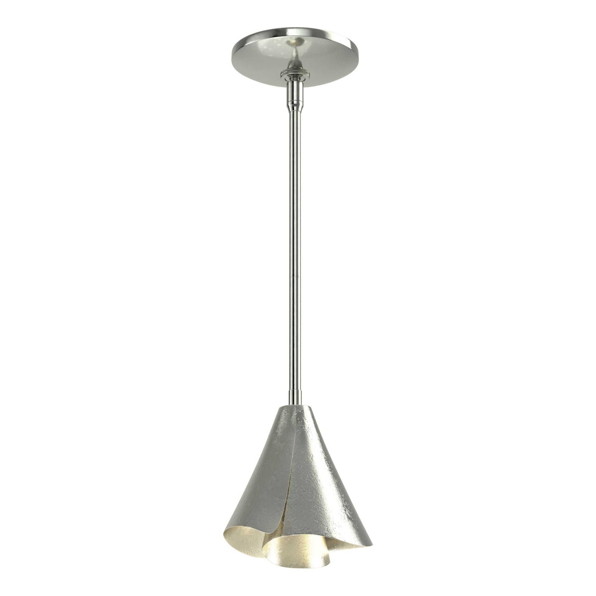 Mobius Steel Shade Mini Pendant 1-Light in Sterling