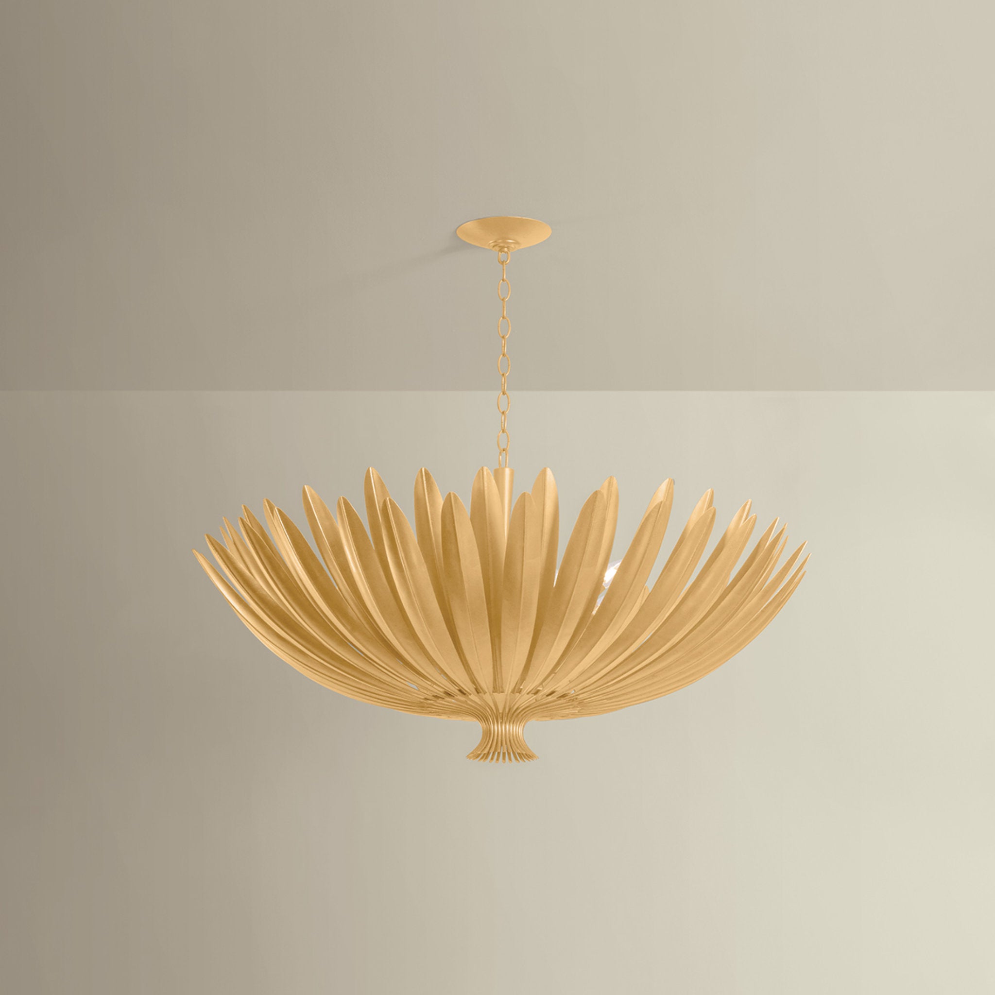 Whitfield 12-Light Chandelier in Vintage Gold Leaf 48W x 24H