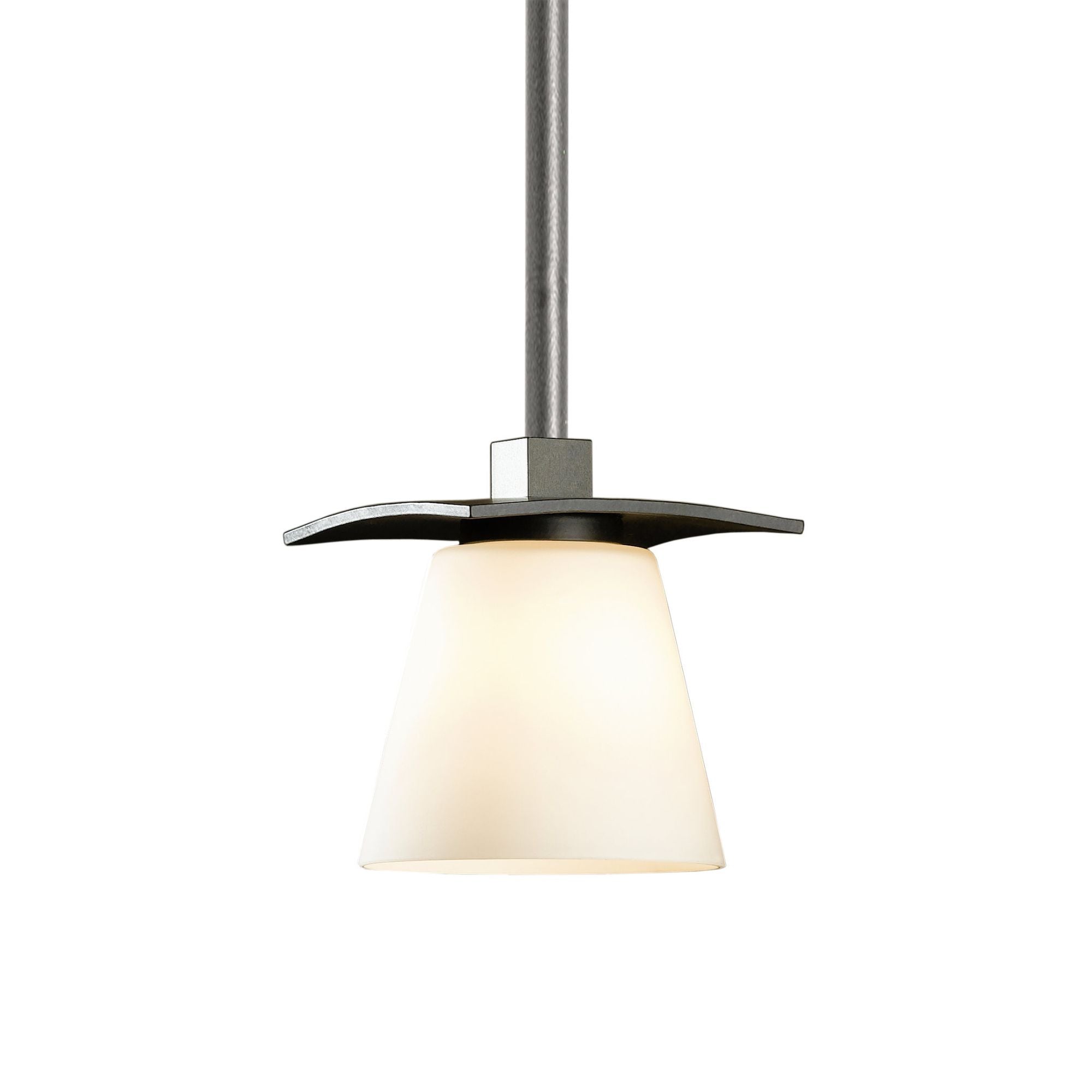 Wren Mini Pendant 1-Light Opal Glass (GG) in Dark Smoke