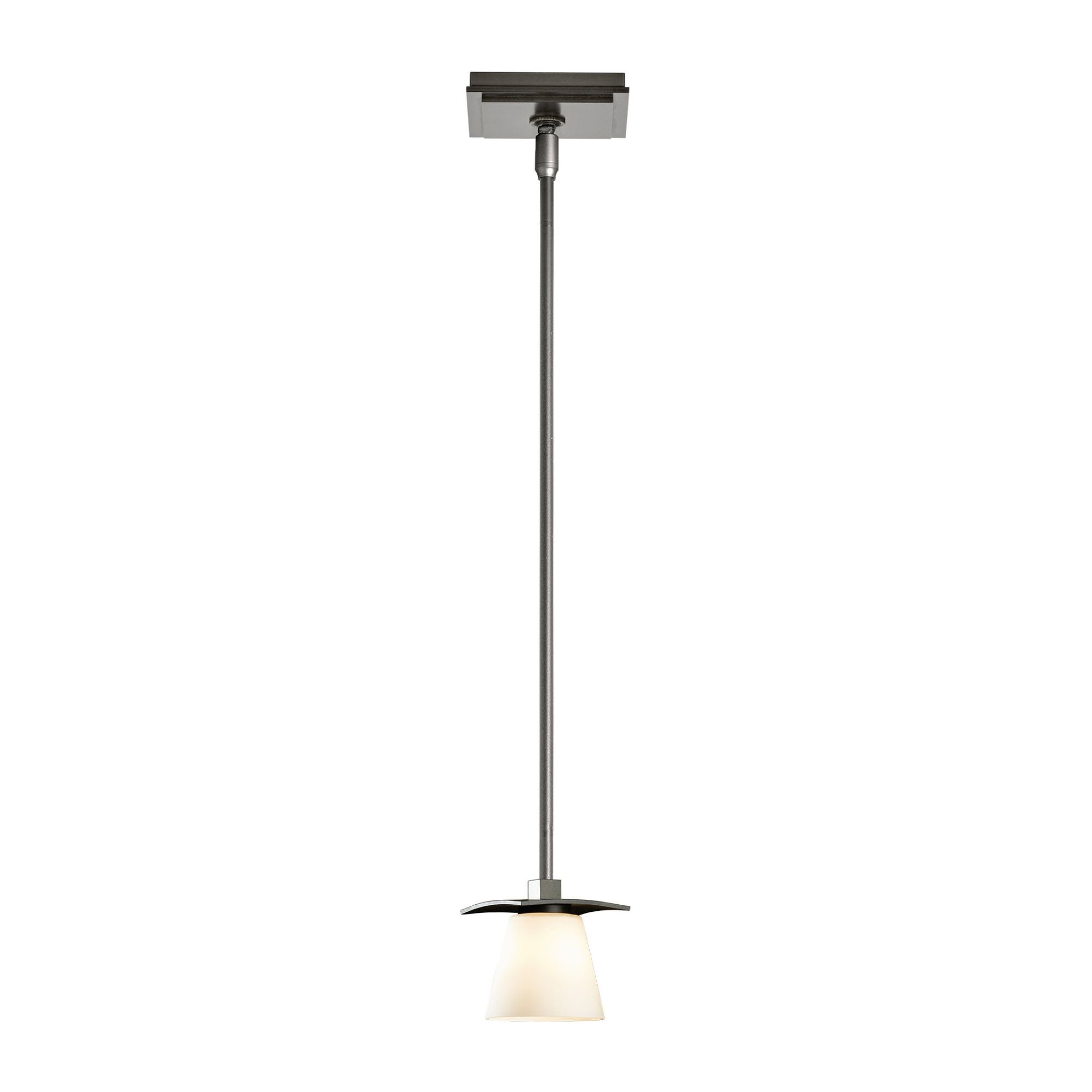 Wren Mini Pendant 1-Light Opal Glass (GG) in Dark Smoke