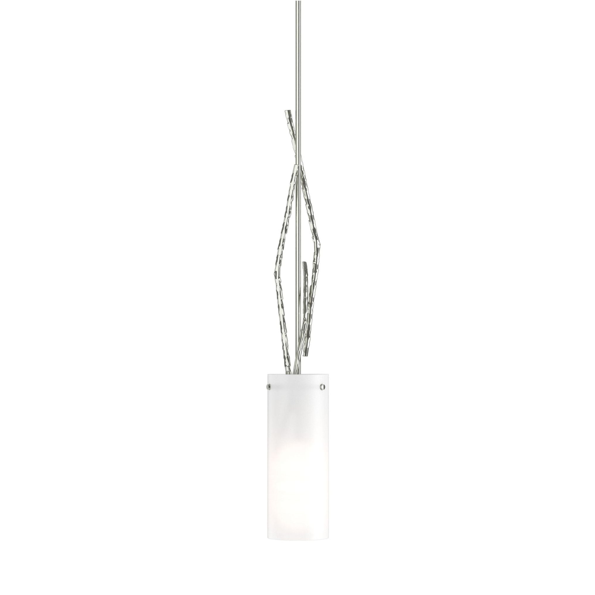 Brindille Mini Pendant 1-Light Opal Glass (GG) in Sterling