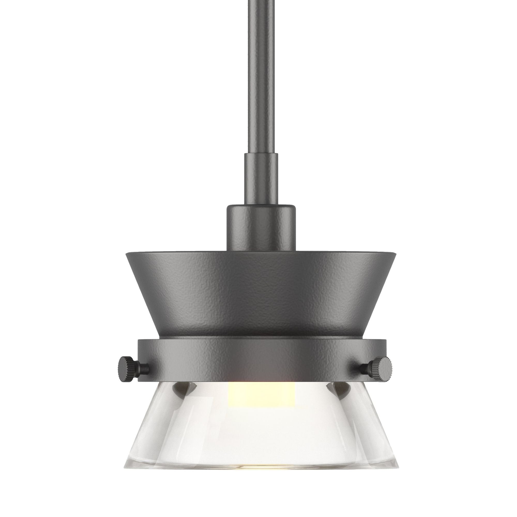 Apparatus Mini Pendant 1-Light Clear Glass (ZM) in Black