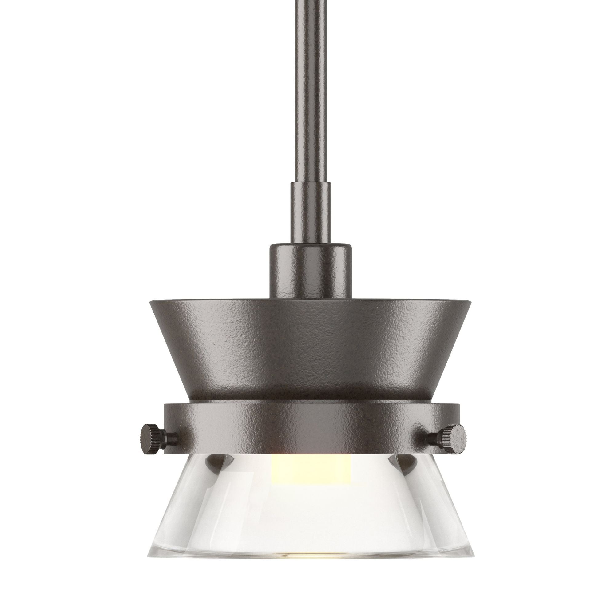 Apparatus Mini Pendant 1-Light Clear Glass (ZM) in Oil Rubbed Bronze