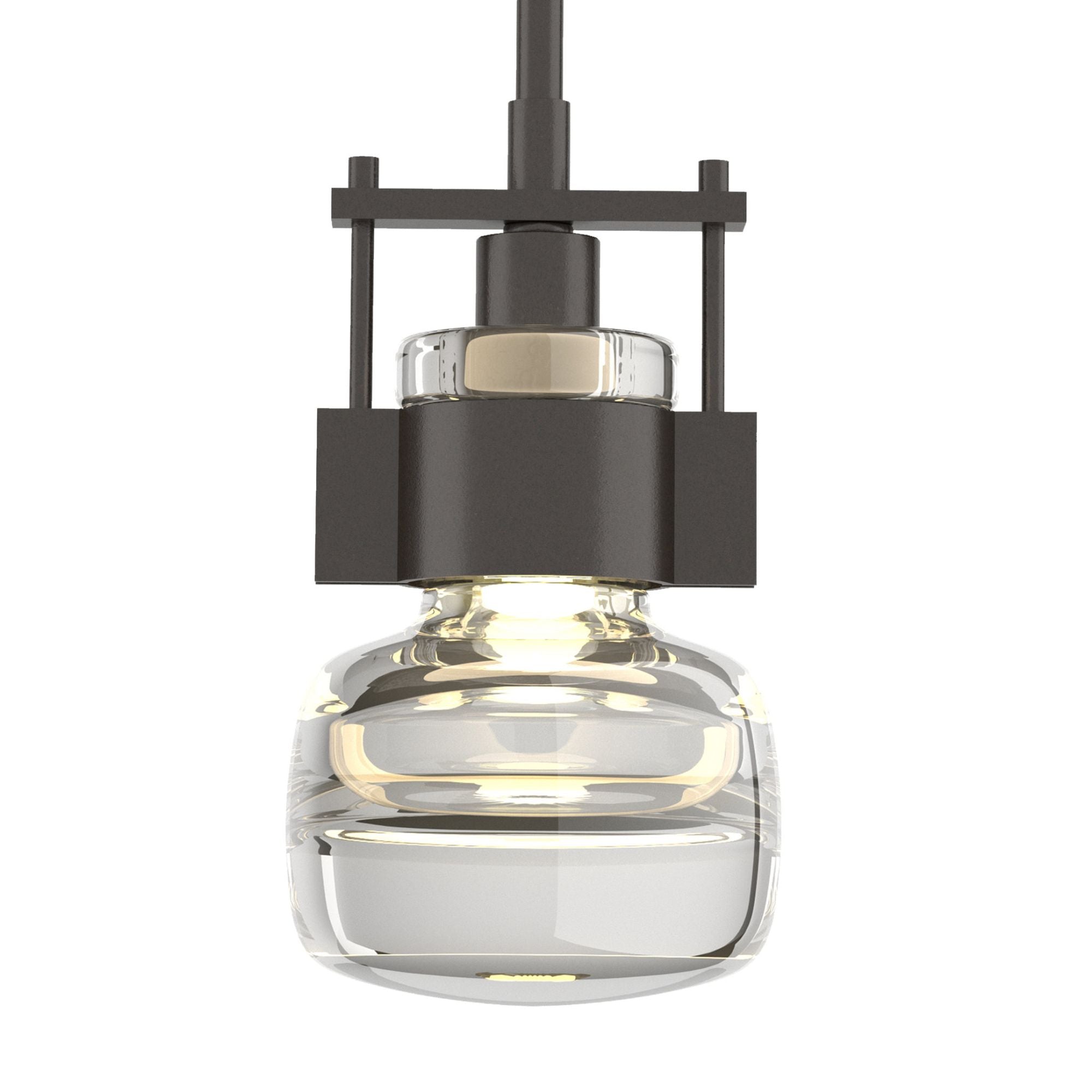 Cuff Mini Pendant 1-Light Clear Glass (ZM) in Oil Rubbed Bronze