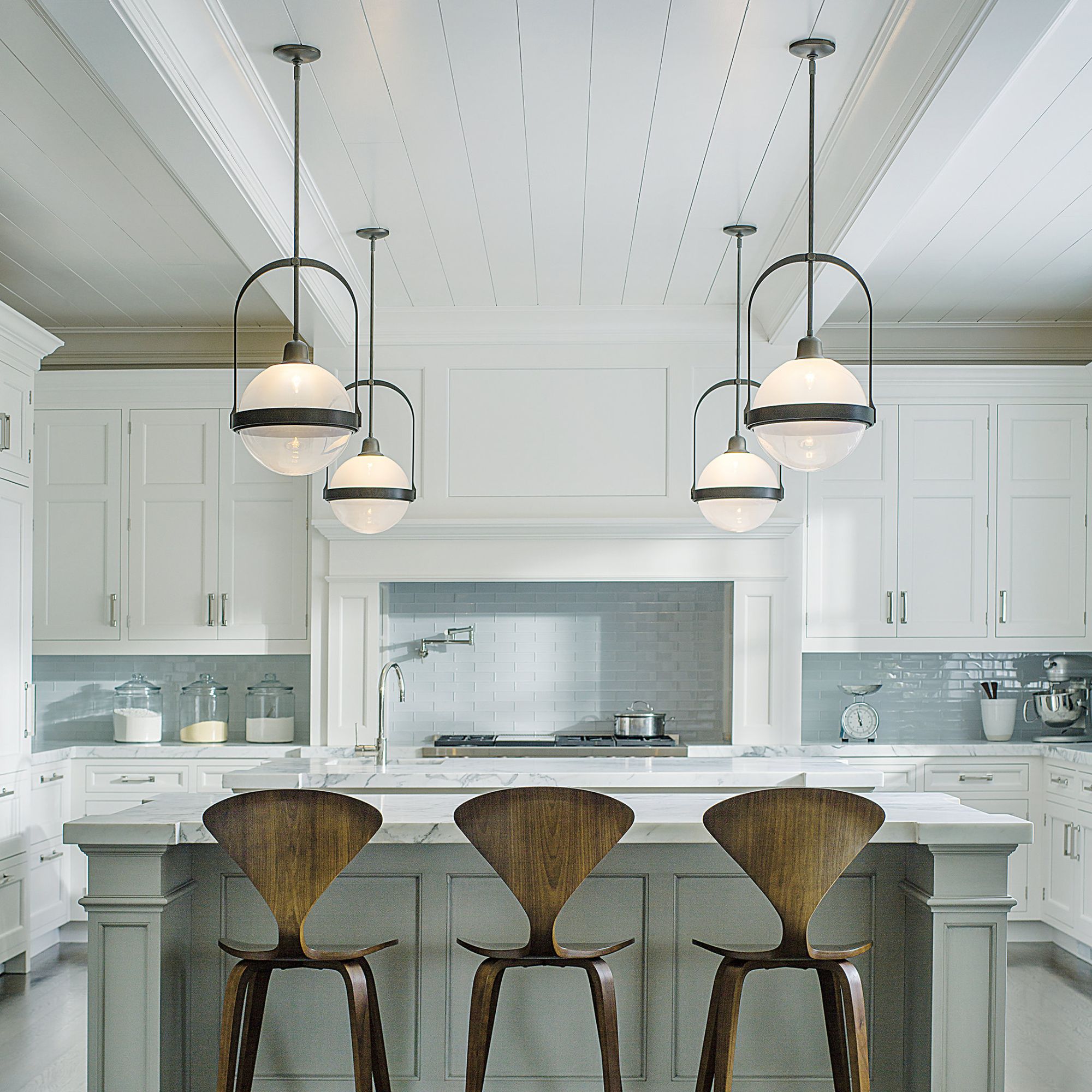 Atlas Pendant 1-Light Opaline Glass (WF) in Dark Smoke