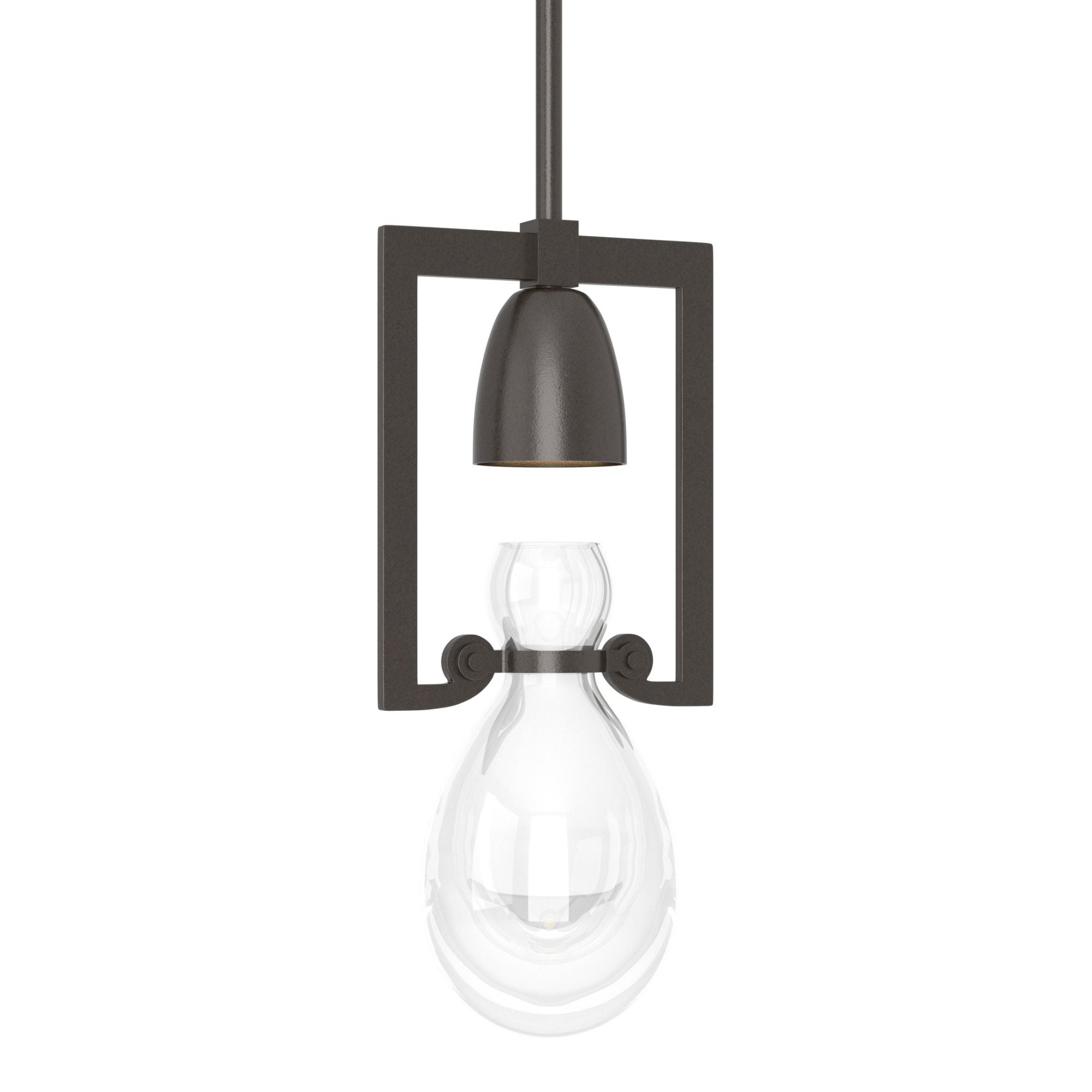 Apothecary Mini Pendant 1-Light Clear Glass (ZM) in Oil Rubbed Bronze