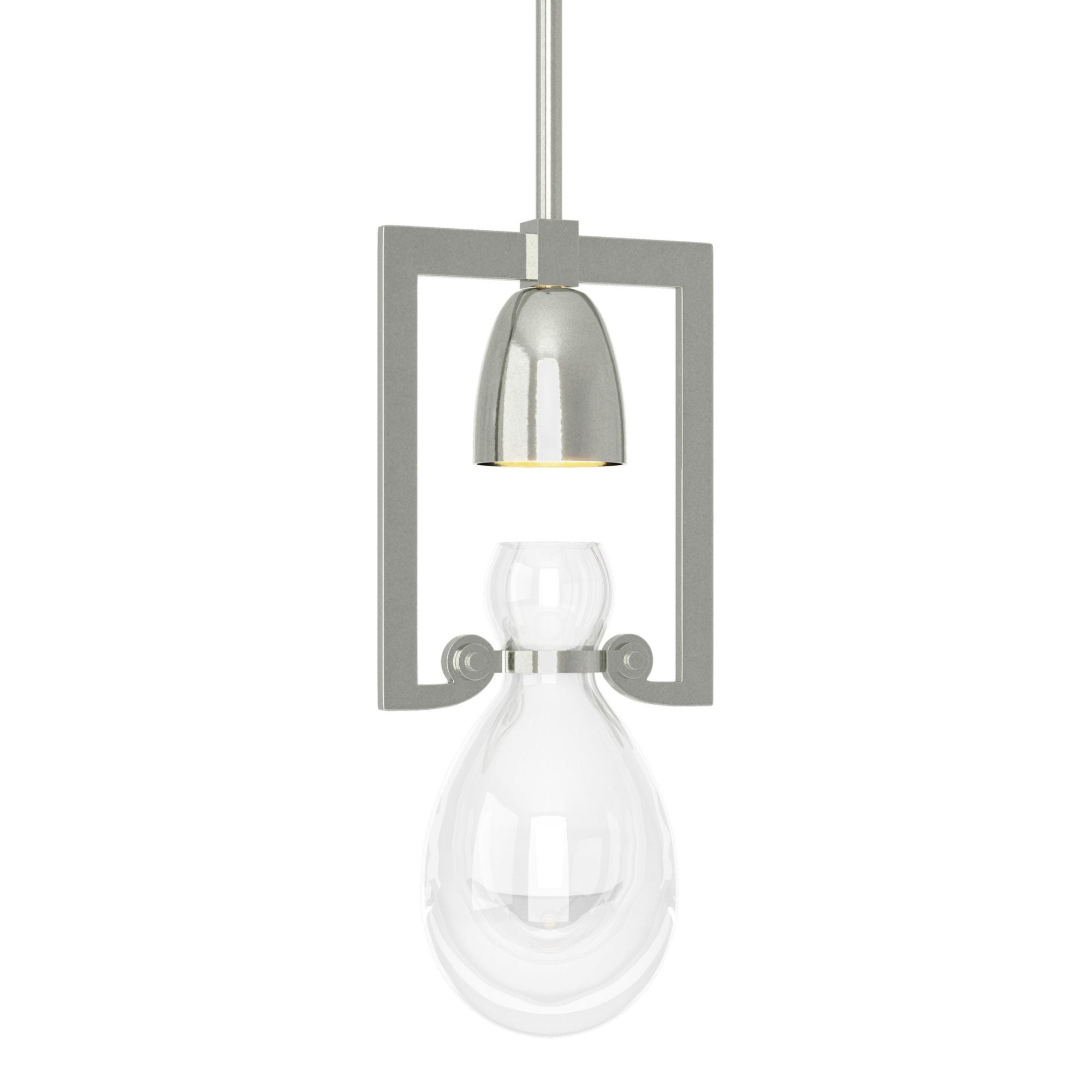 Apothecary Mini Pendant 1-Light Clear Glass (ZM) in Sterling