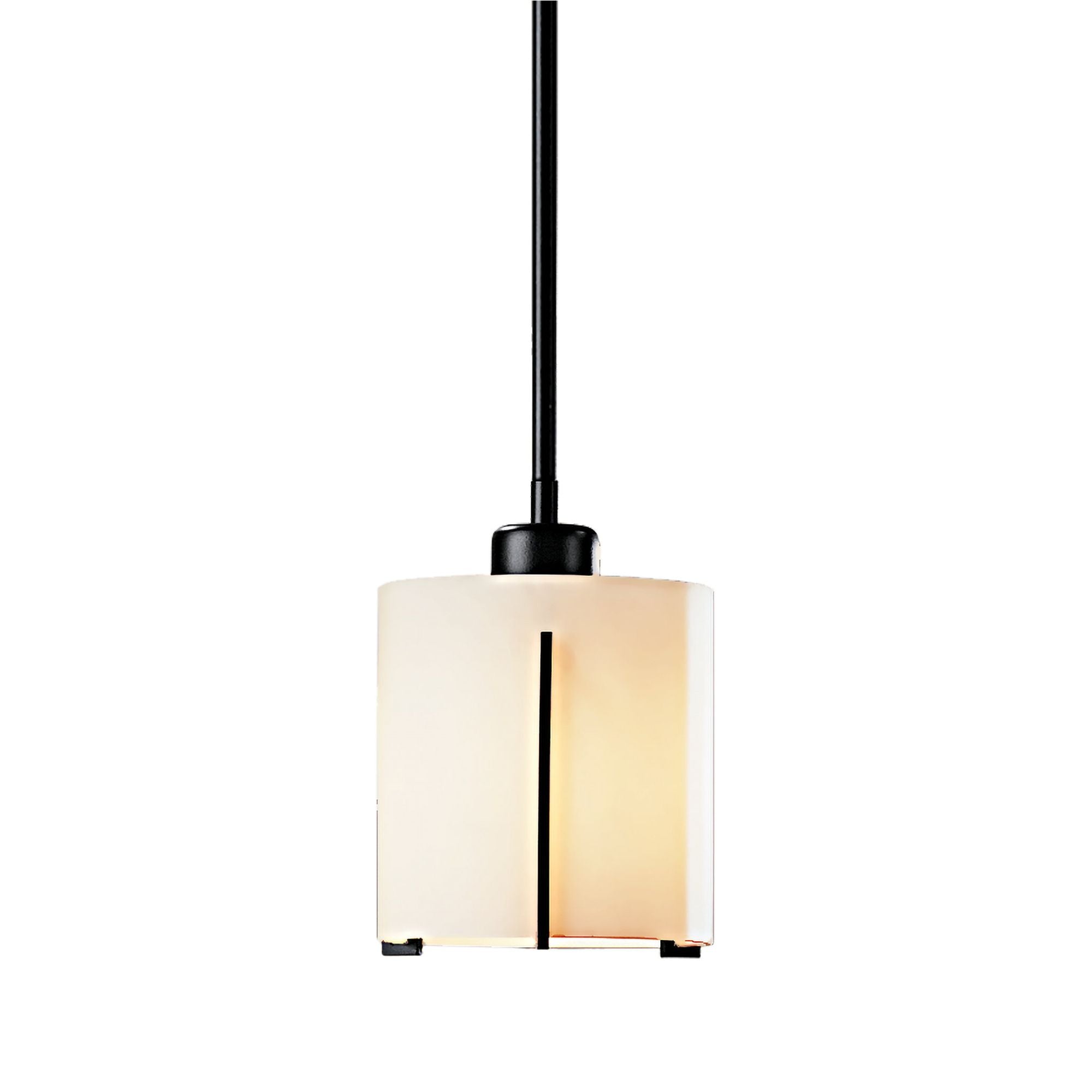 Exos Small Mini Pendant 1-Light Opal Glass (GG) in Black
