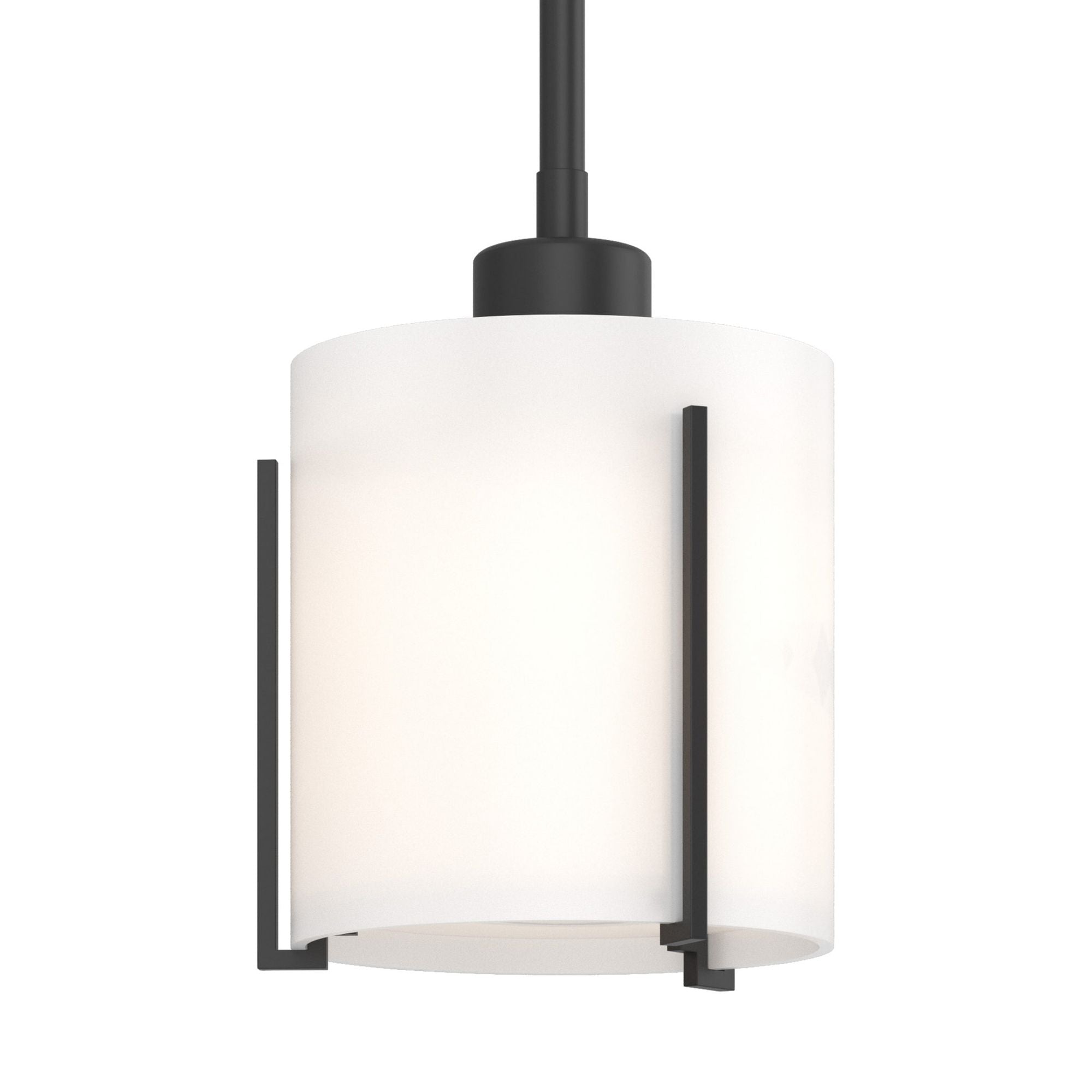 Exos Small Mini Pendant 1-Light Opal Glass (GG) in Black