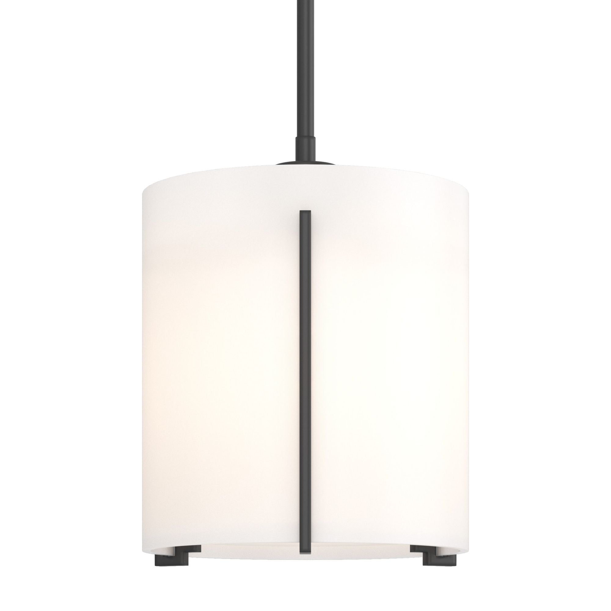 Exos Large Mini Pendant 1-Light Opal Glass (GG) in Black