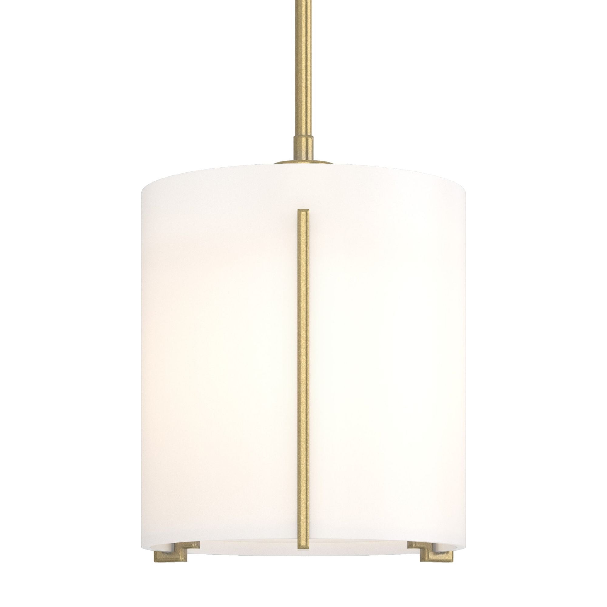 Exos Large Mini Pendant 1-Light Opal Glass (GG) in Modern Brass