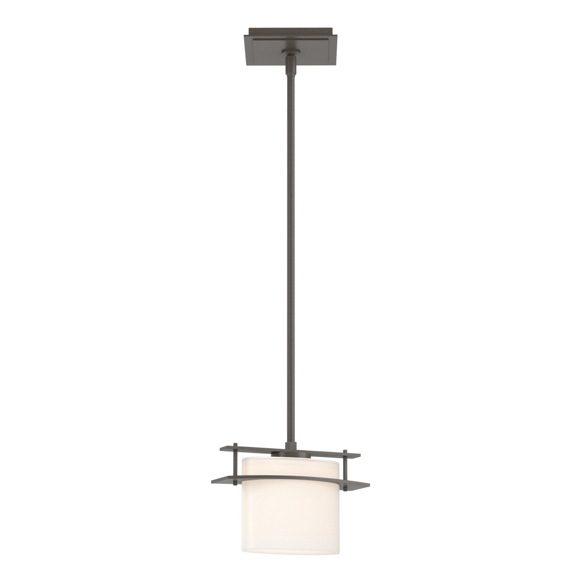 Arc Ellipse Mini Pendant 1-Light Opal Glass (GG) in Dark Smoke