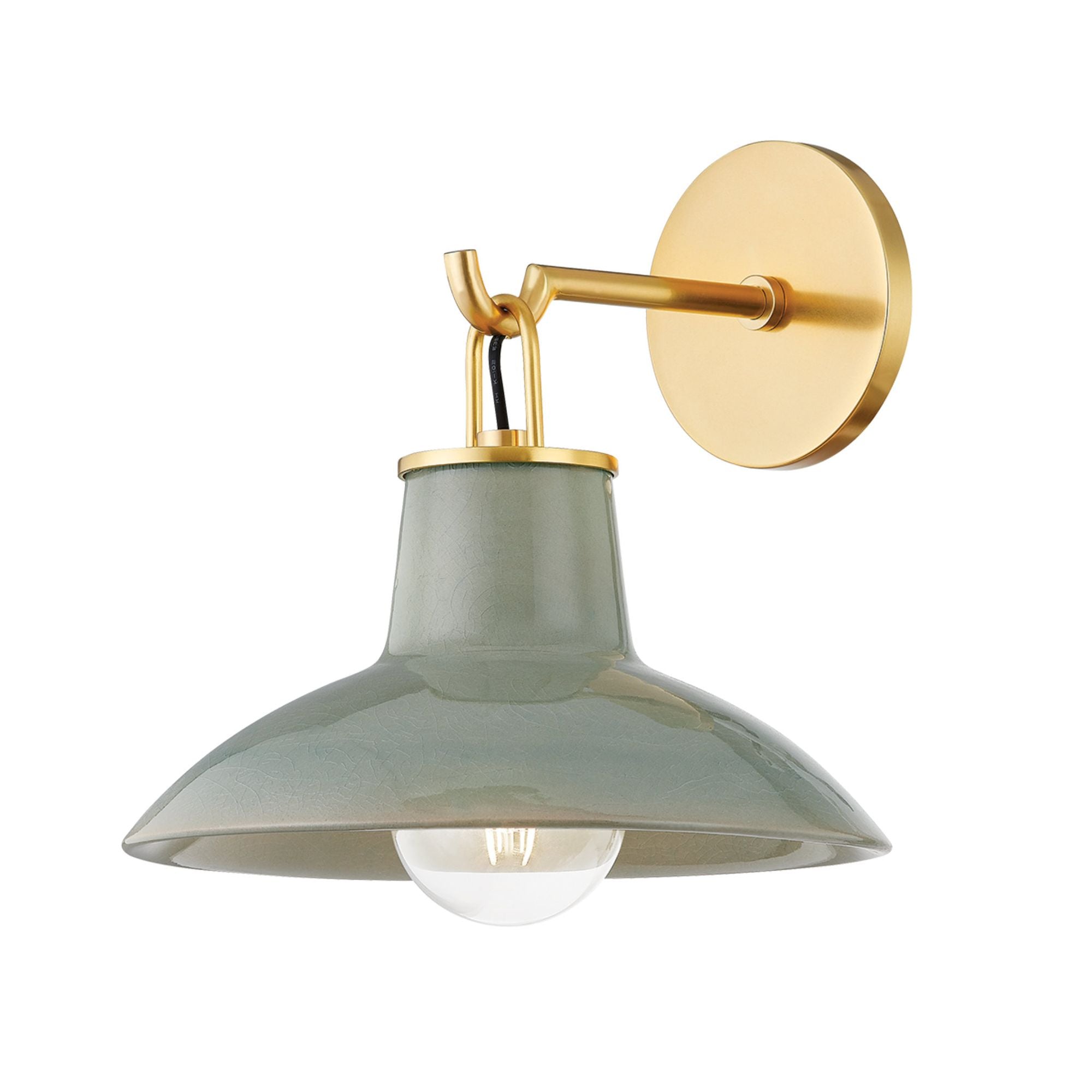 Pottersville 1-Light Wall Sconce in Aged Brass 10.5W x 11.25H