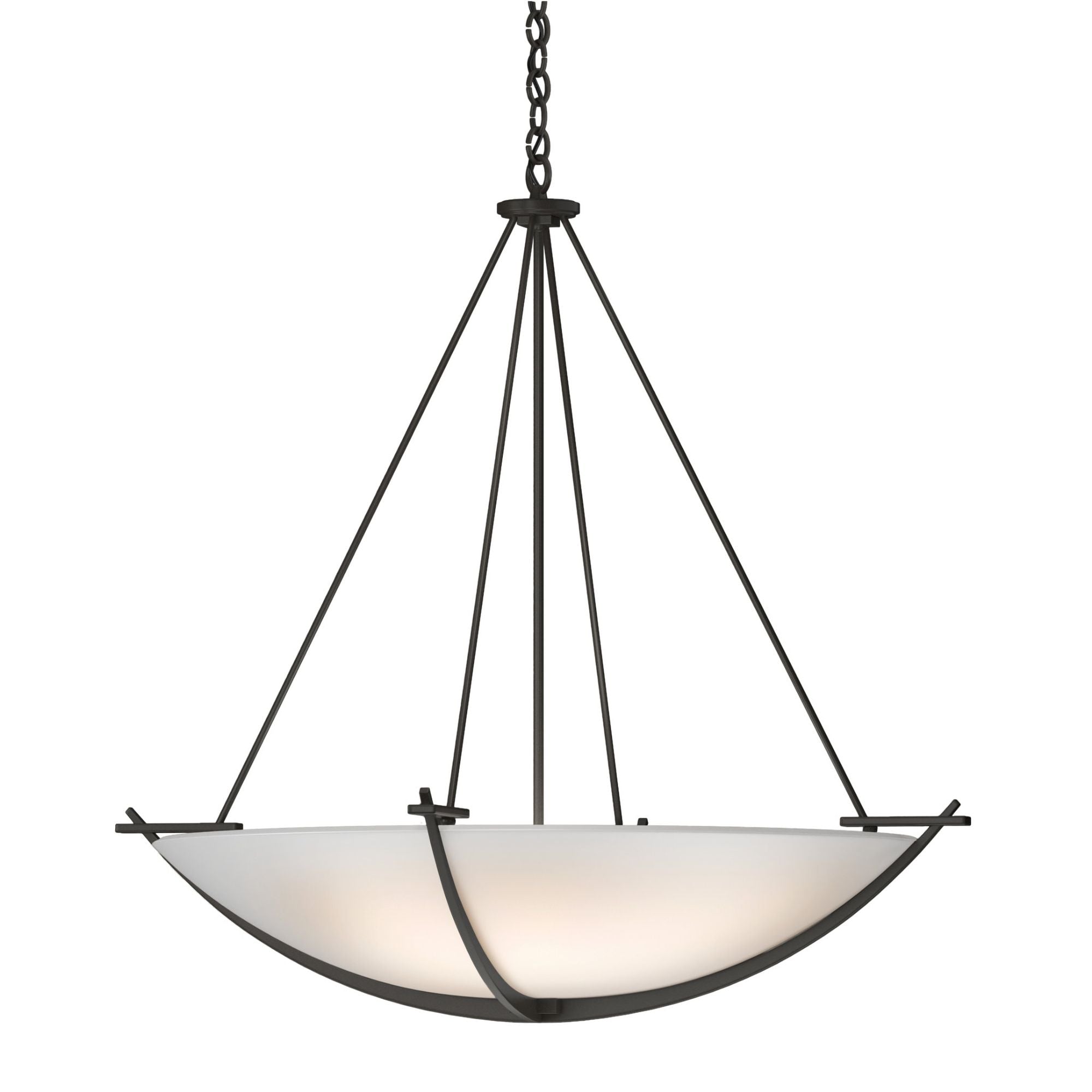 Compass Large Scale Pendant 3-Light Opal Glass (GG) in Dark Smoke