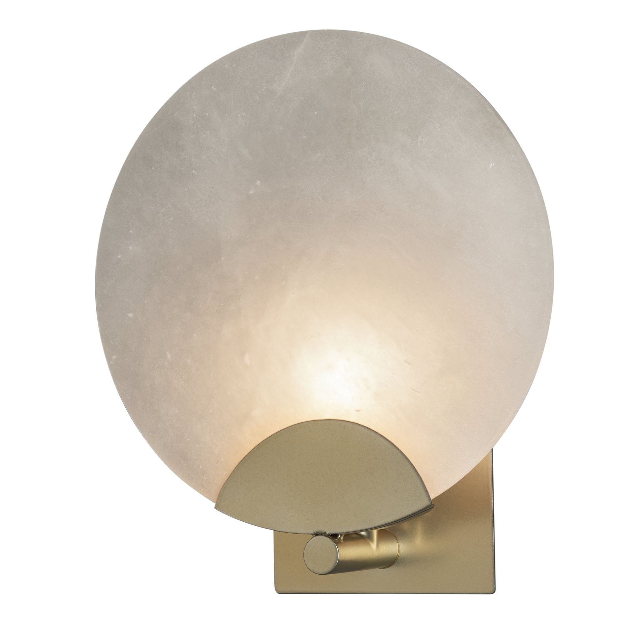 Callisto 1-Light Sconce 1-Light Alabaster in Modern Brass