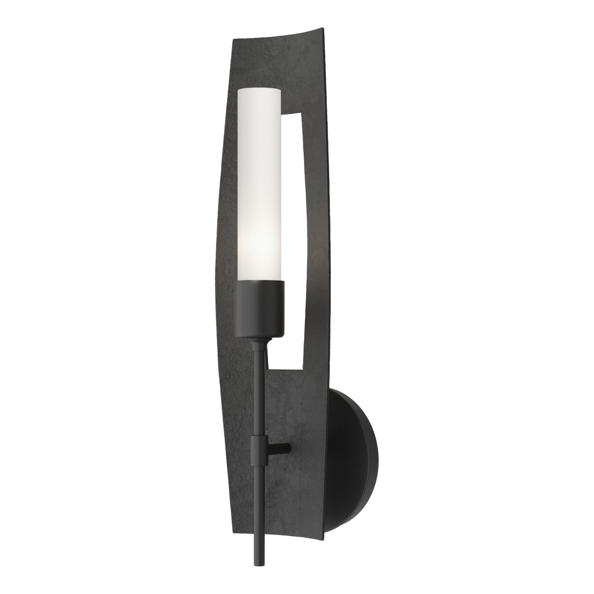 Passage Frosted Glass 1-Light Sconce 1-Light Frosted Glass (FD) in Black