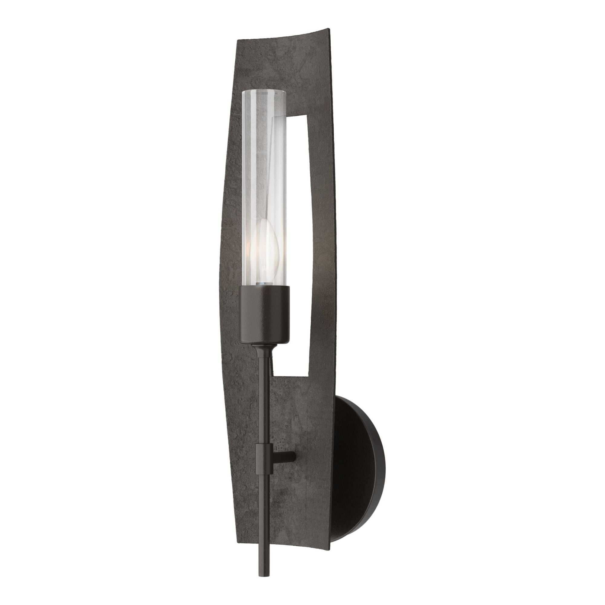 Passage Clear Glass 1-Light Sconce 1-Light Clear Glass (ZM) in Oil Rubbed Bronze