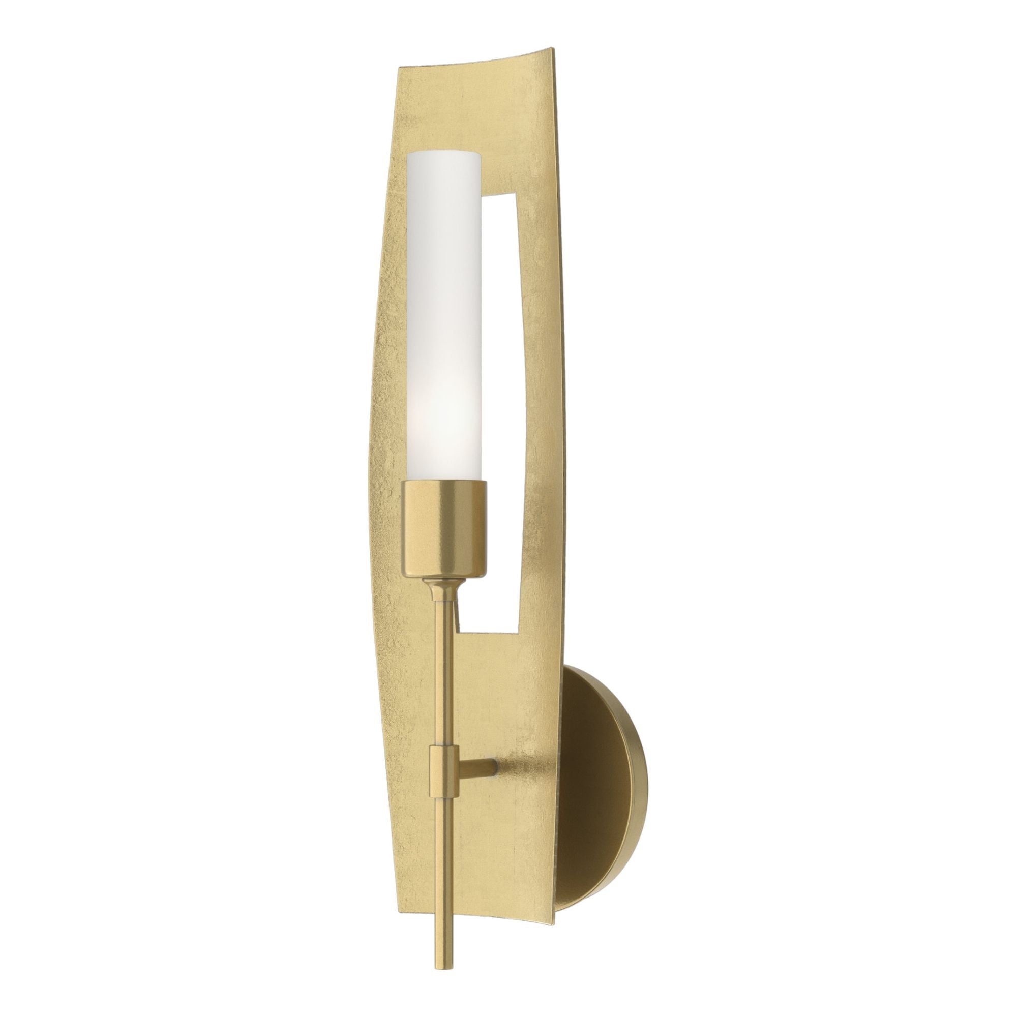 Passage Frosted Glass 1-Light Sconce 1-Light Frosted Glass (FD) in Modern Brass