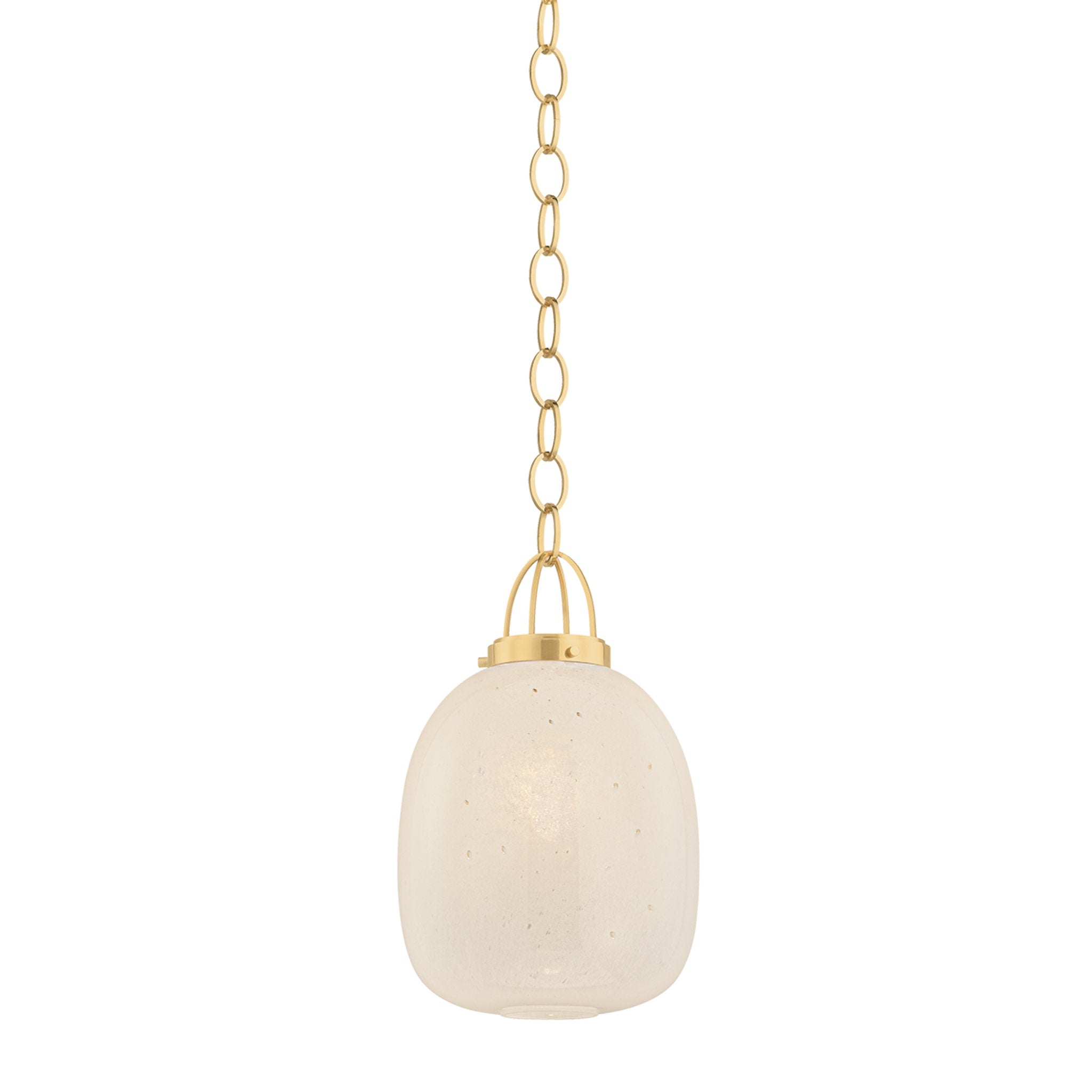 Enosburg 1-Light Pendant in Aged Brass 11W x 18.75H