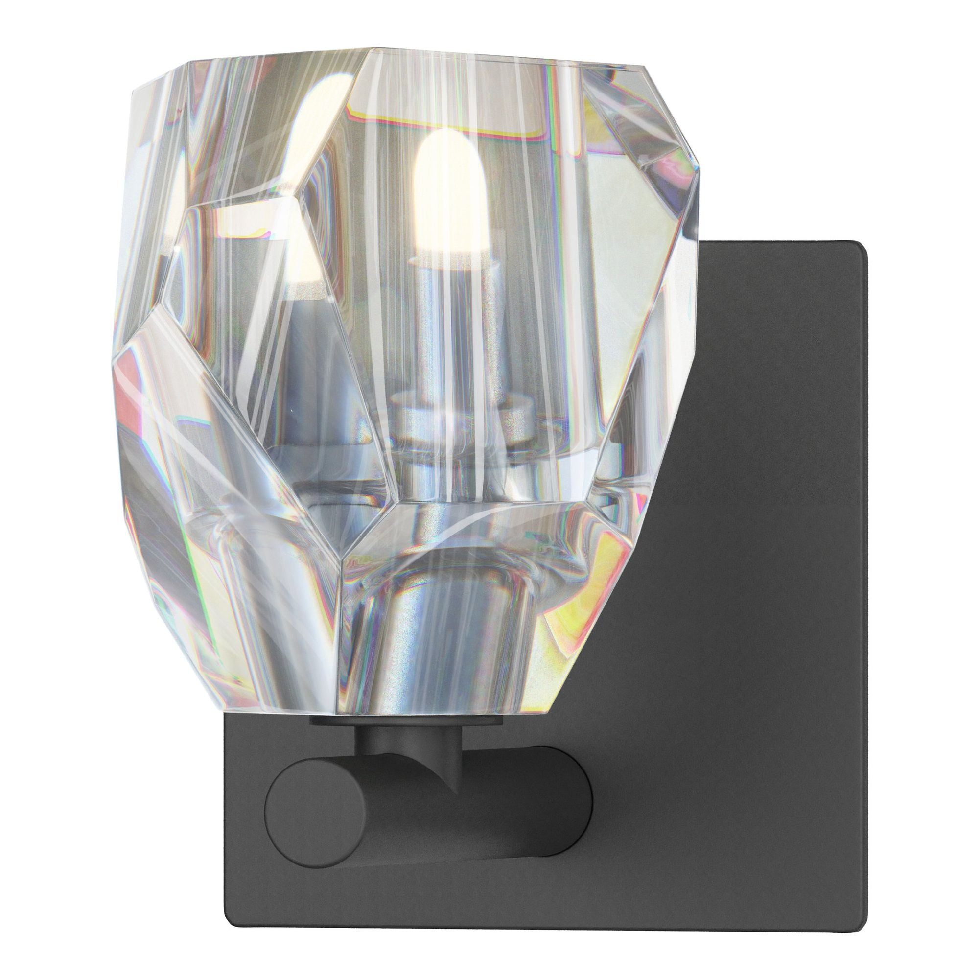 Gatsby 1-Light Bath Sconce 1-Light Crystal in Black