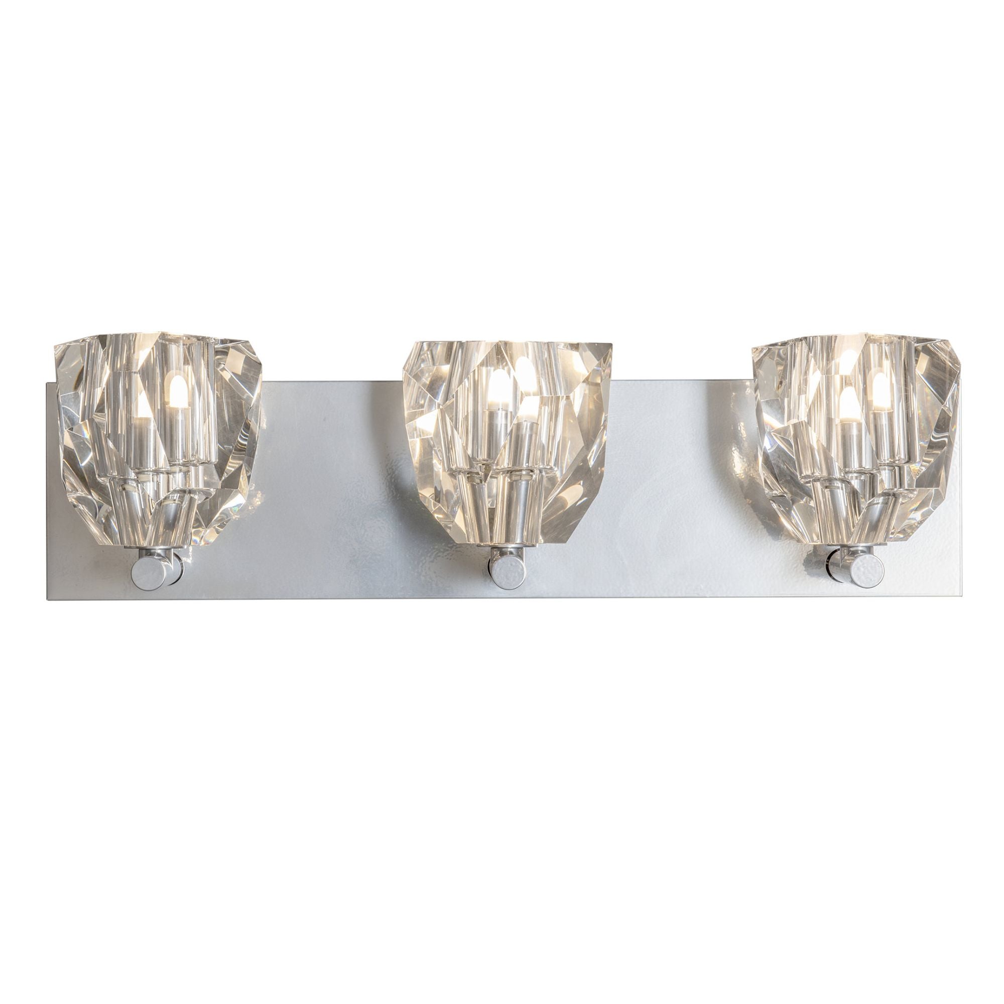 Gatsby 3-Light Bath Sconce 3-Light Crystal in Sterling