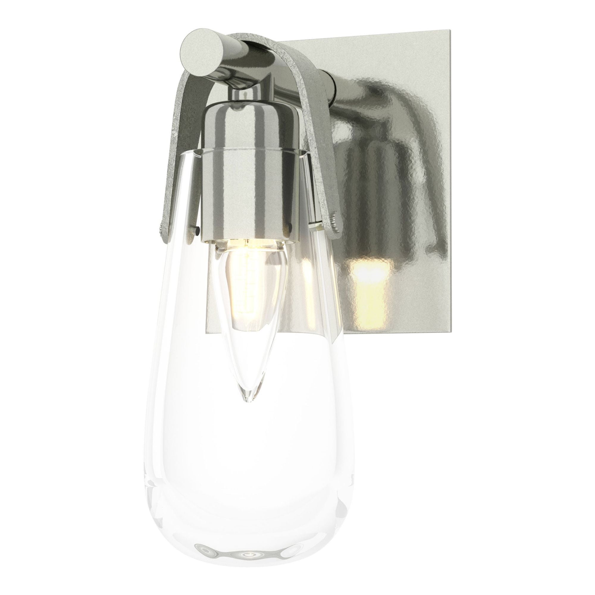 Eos 1-Light Bath Sconce 1-Light Clear Glass (ZM) in Sterling