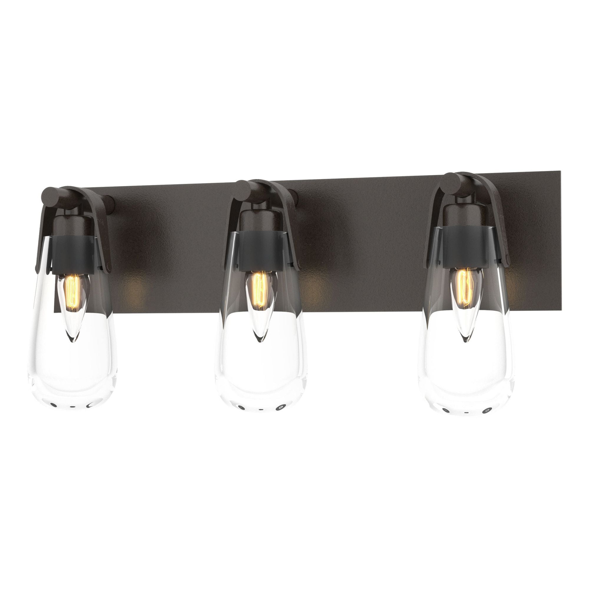 Eos 3-Light Bath Sconce 3-Light Clear Glass (ZM) in Oil Rubbed Bronze