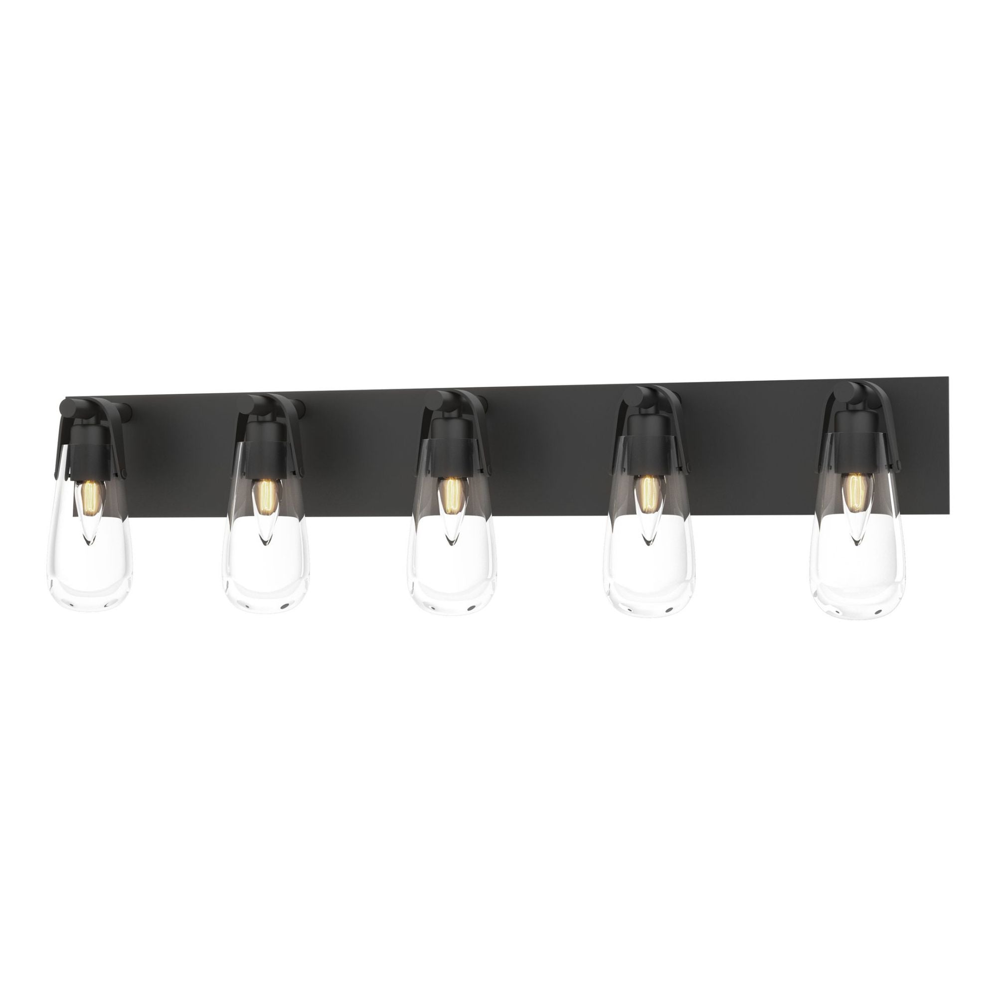 Eos 5-Light Bath Sconce 5-Light Clear Glass (ZM) in Black