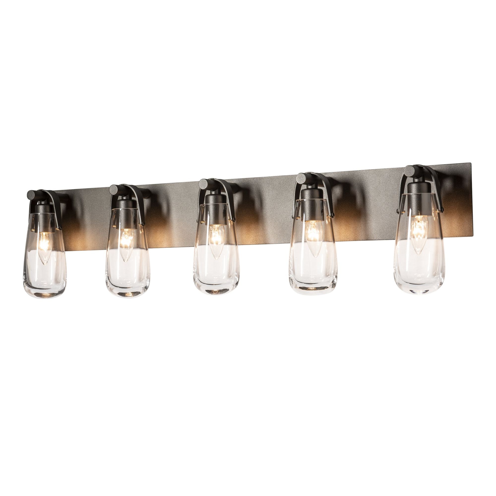 Eos 5-Light Bath Sconce 5-Light Clear Glass (ZM) in Oil Rubbed Bronze